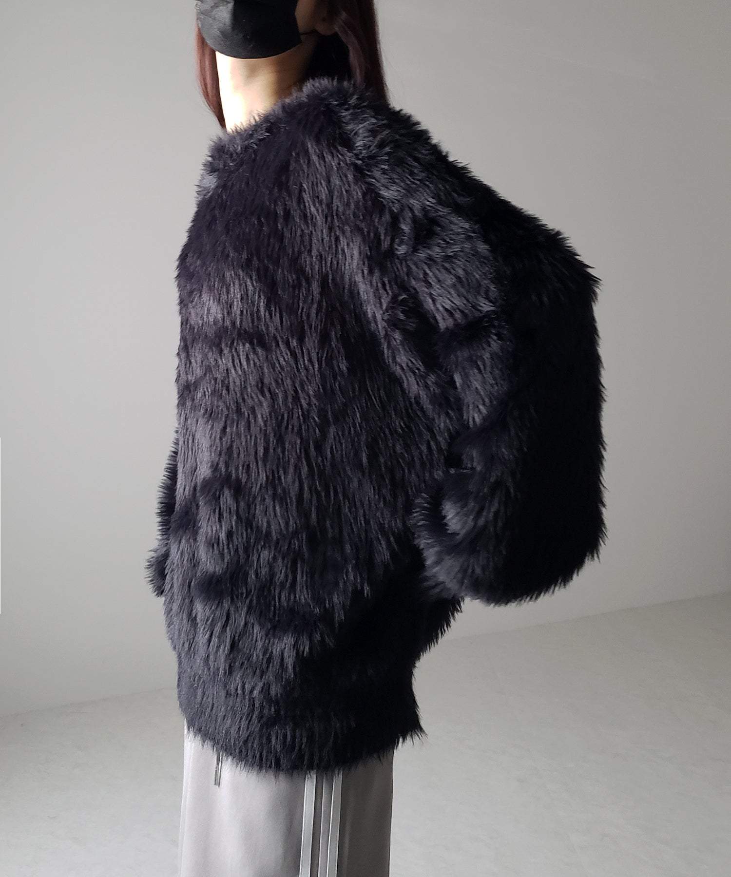 【 4color 】ビッグシルエットロングシャギールーズニット / big silhouette long shaggy loose knit