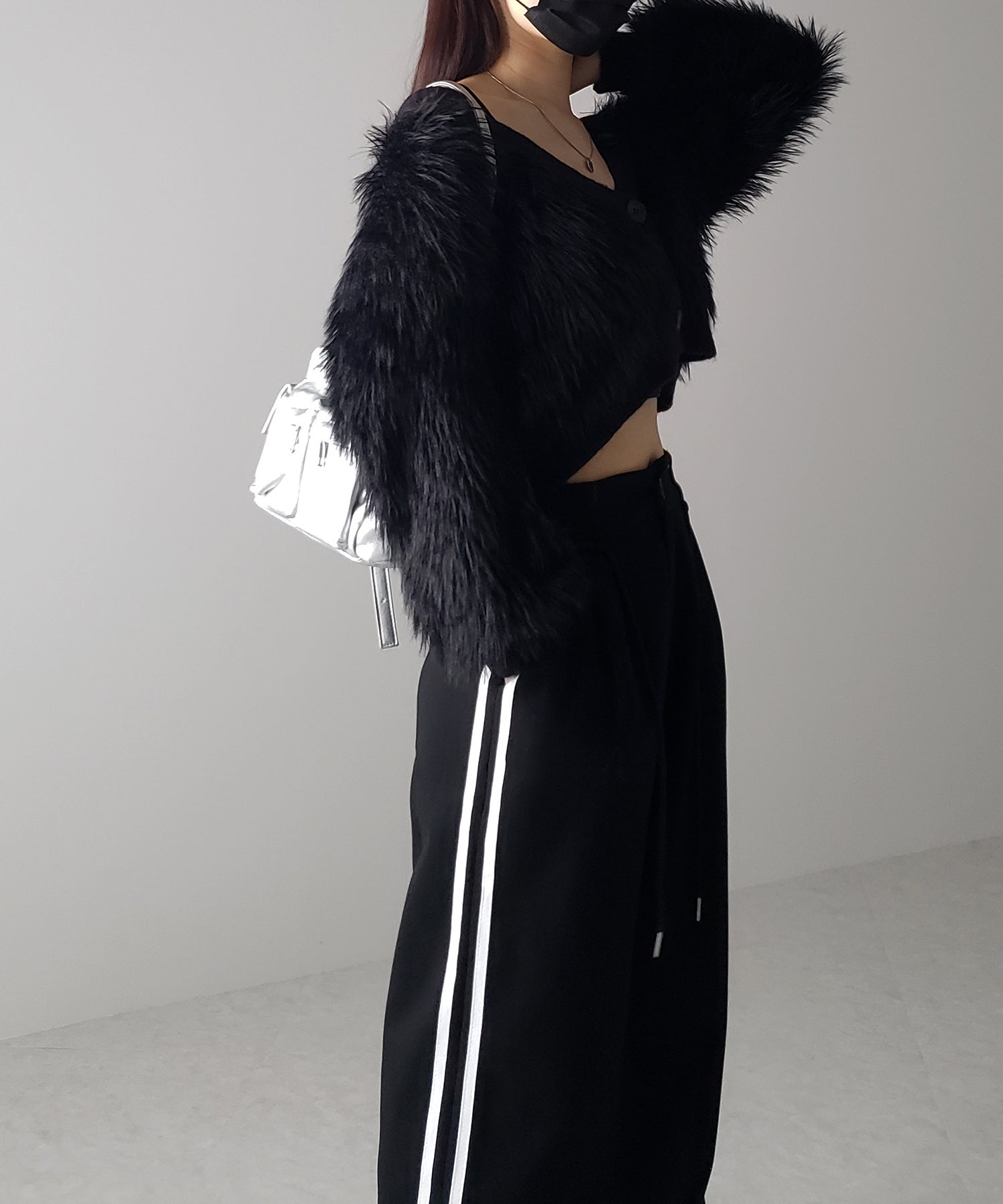 ファームードシャギーニットカーディガン