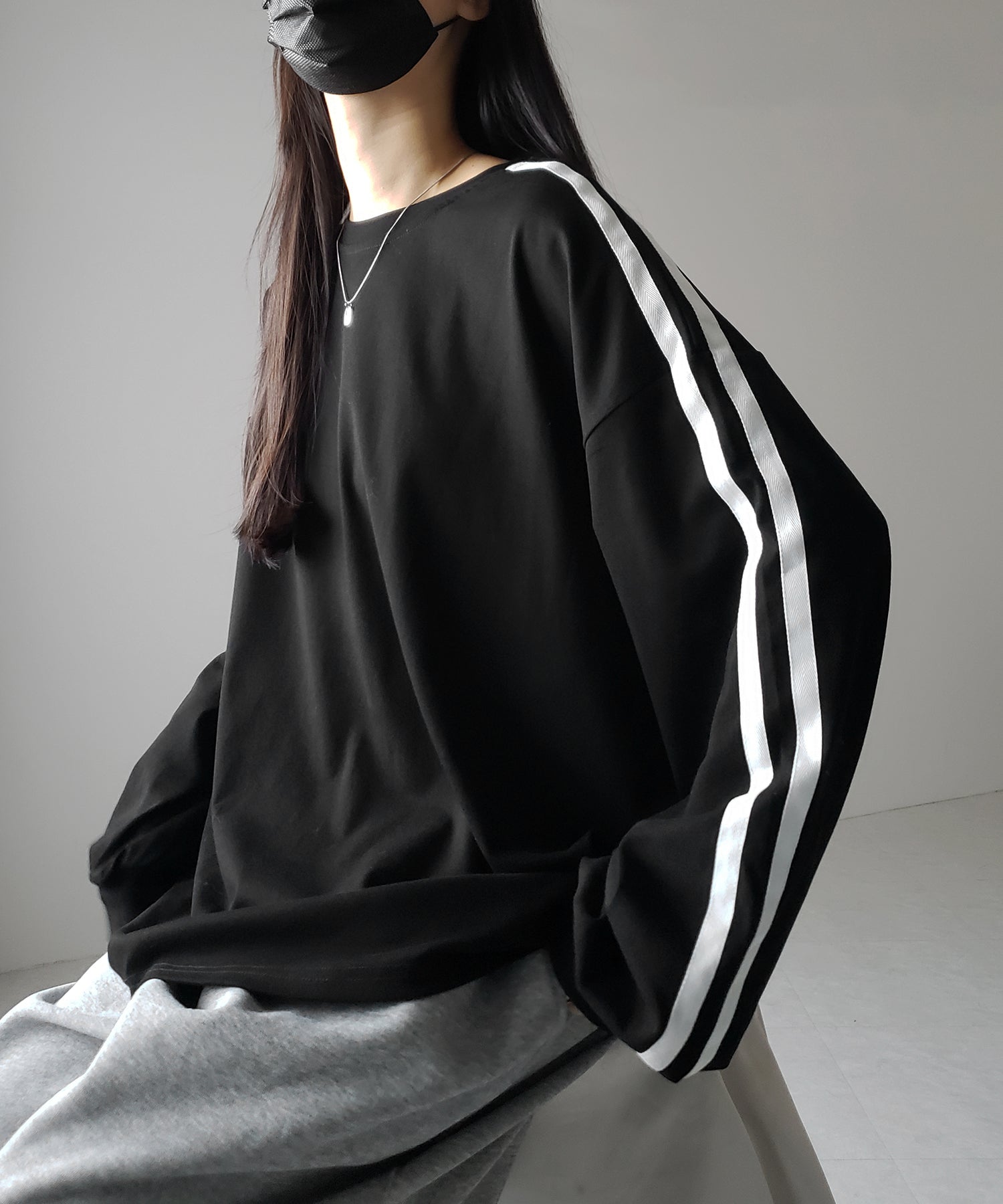 【 2color 】サイドラインビッグTシャツ / side line BIG Tee