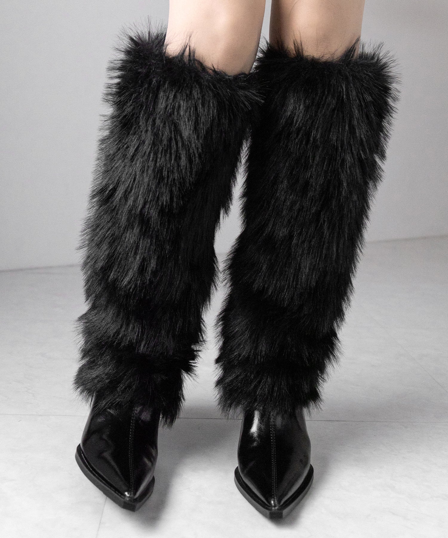 ミックスフェイクファーロングカバーブーツ / mix fake fur long cover boots