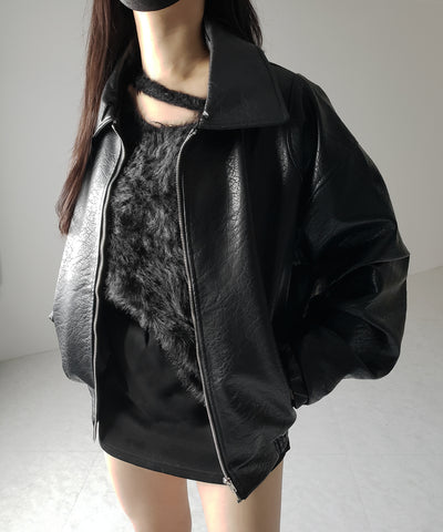 ナナメストラップカットアウトシャギーニット / naname strap cutout shaggy knit