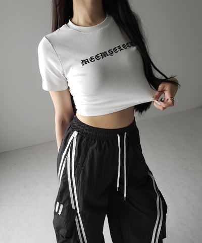 【 裾絞り可能2WAY 】サイドラインナイロンタックカーゴワイドパンツ / side line nylon tuck cargo wide pants