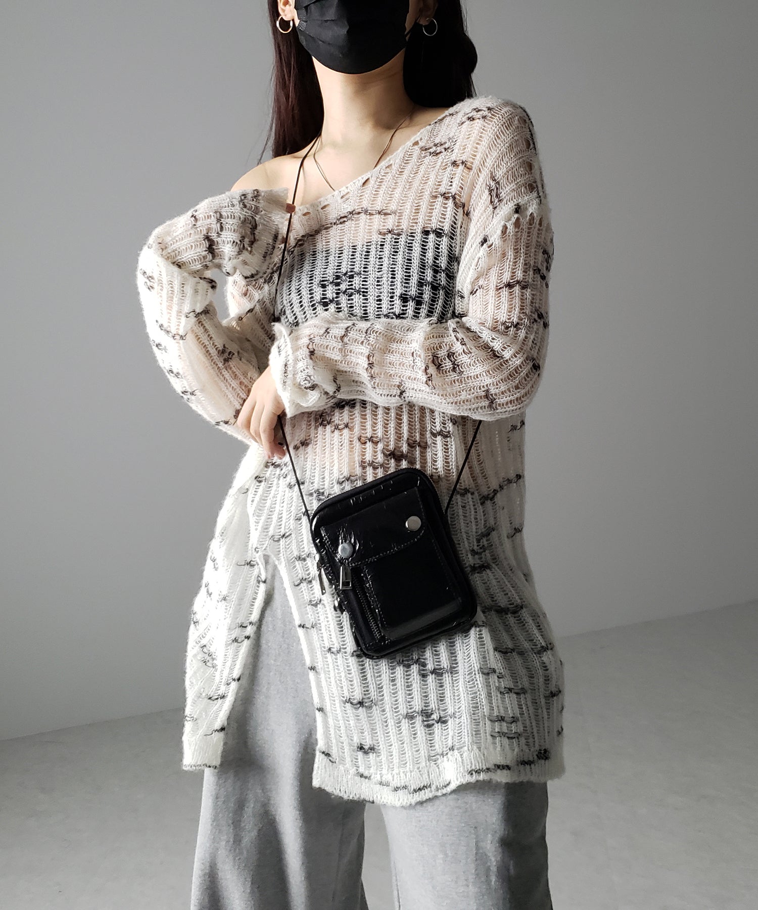 【 2color 】メタリックドロストワンマイルミニショルダーバッグ