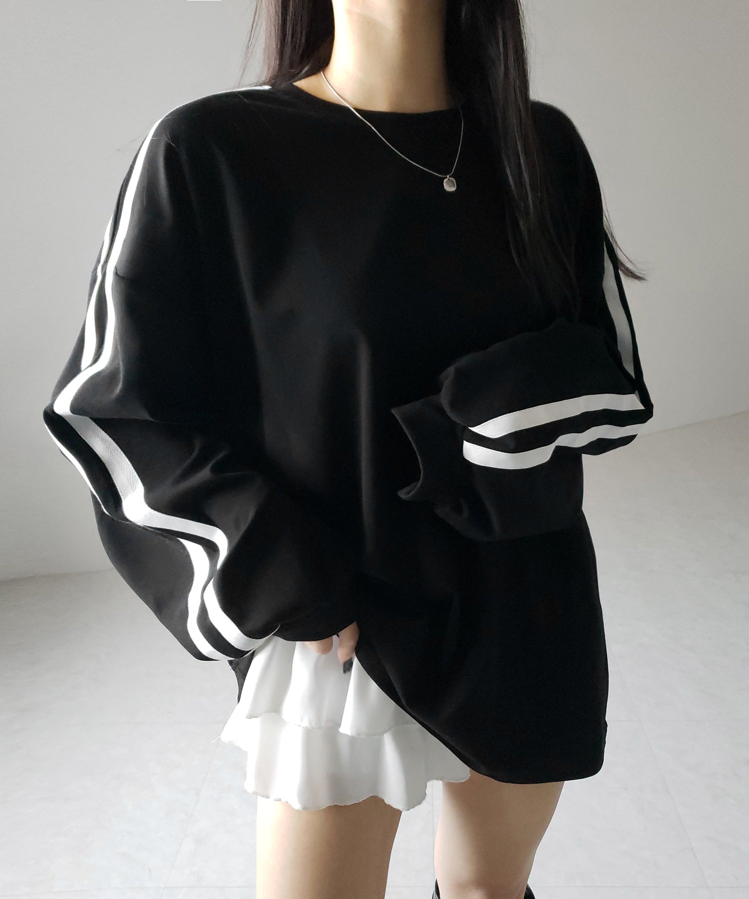 【 2color 】サイドラインビッグTシャツ / side line BIG Tee