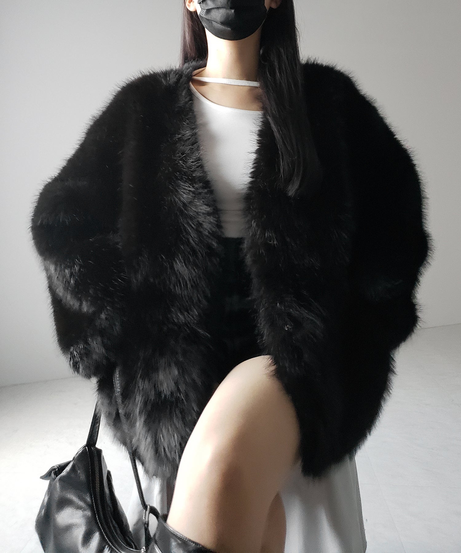 ミンクライクフェイクファーボリュームコート / mink-like fake fur volume coat