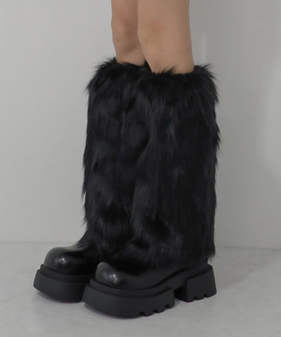 フェイクファーレッグウォーマー / fake fur leg warmer