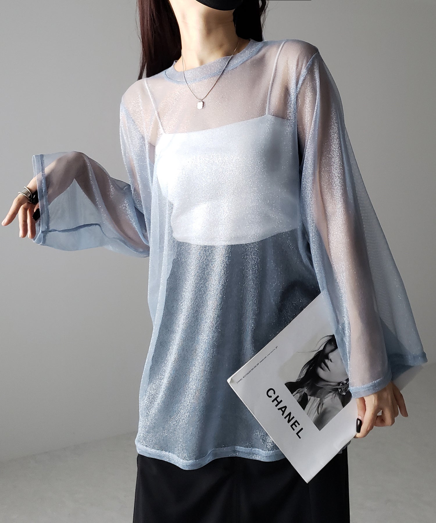 【 3color 】ラメチュールシアービッグプルオーバー