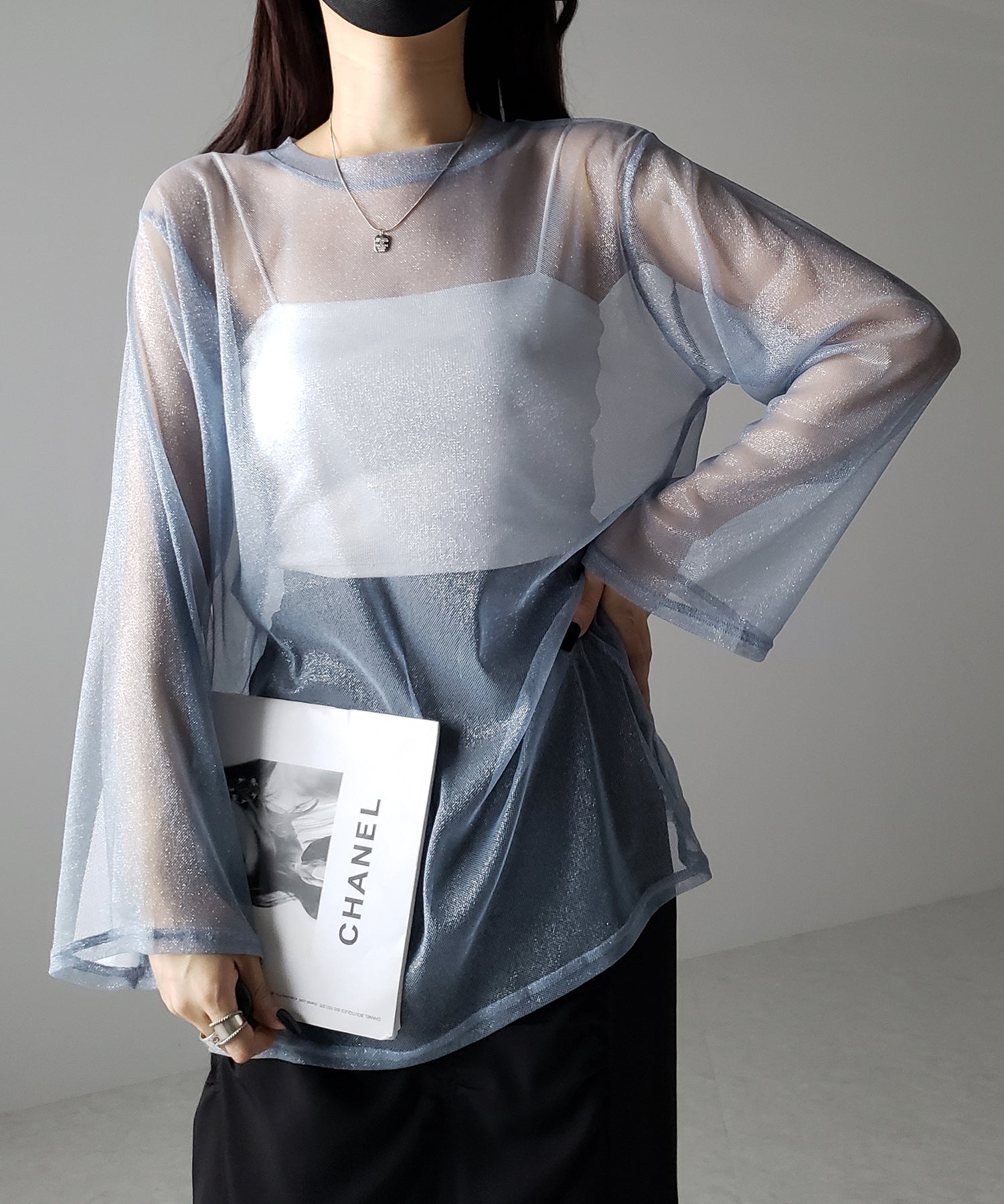 【 3color 】ラメチュールシアービッグプルオーバー