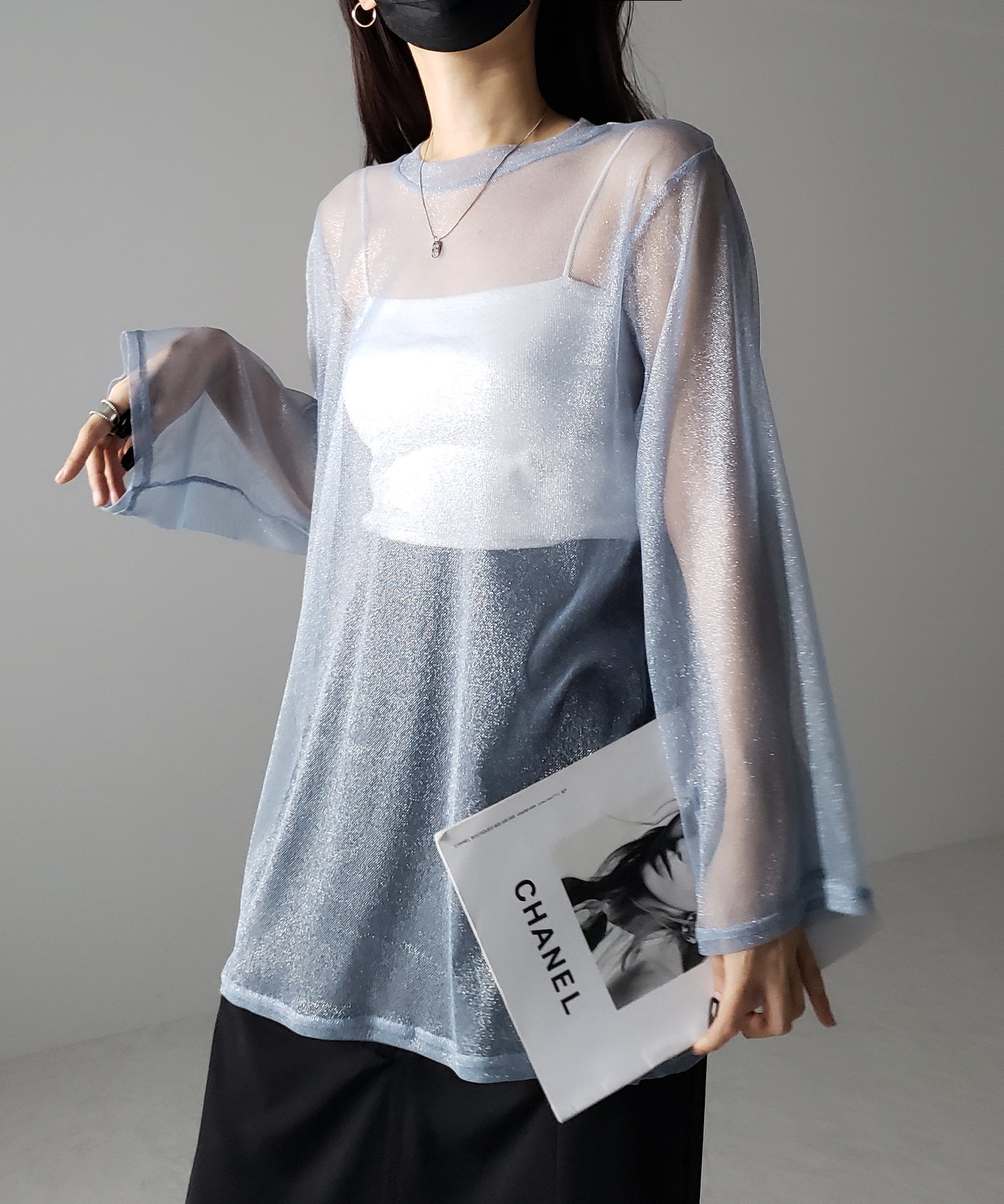 【 3color 】ラメチュールシアービッグプルオーバー