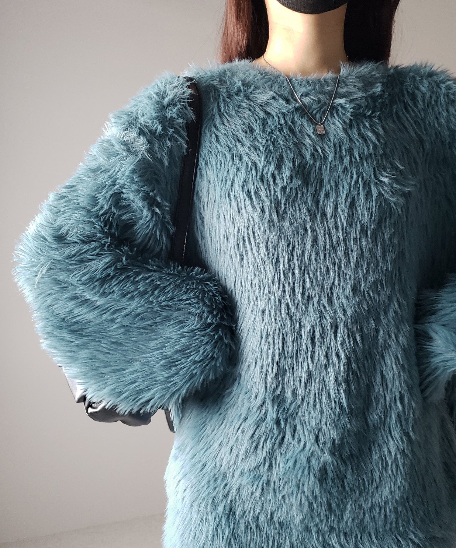 【 4color 】ビッグシルエットロングシャギールーズニット / big silhouette long shaggy loose knit