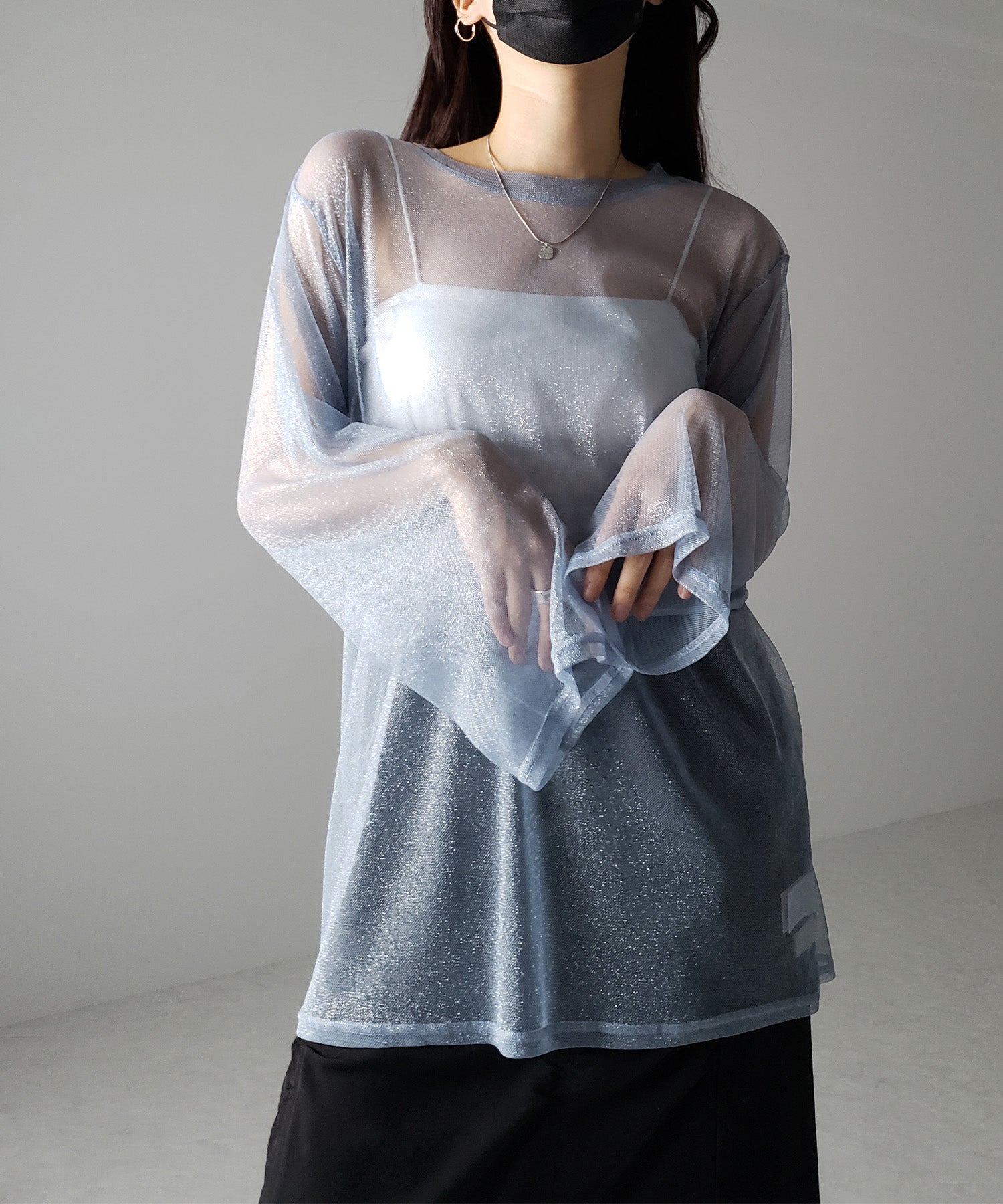 【 3color 】ラメチュールシアービッグプルオーバー