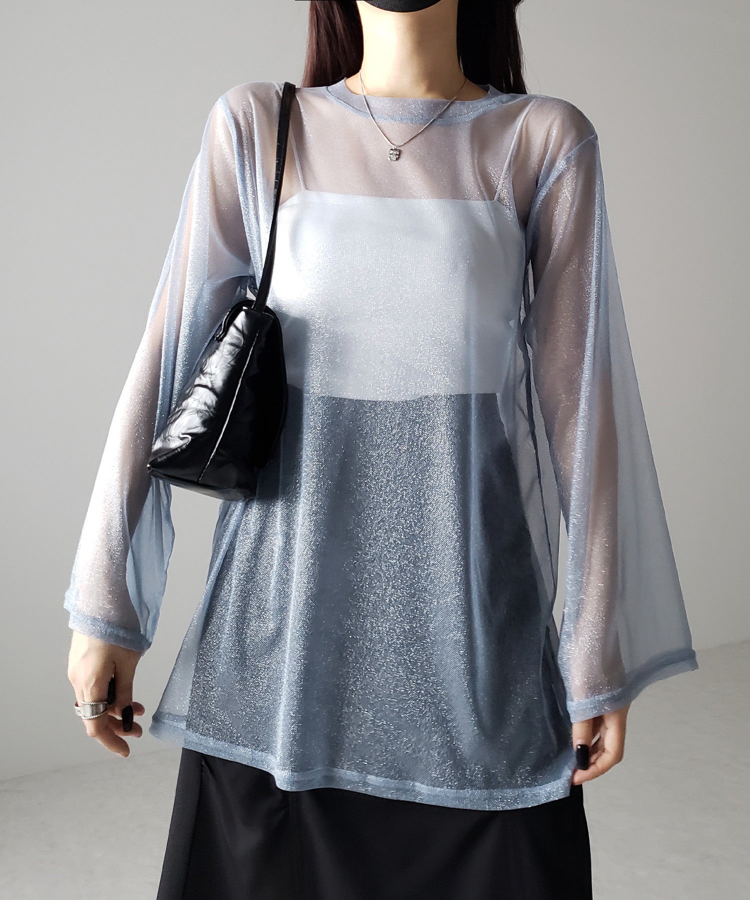 【 3color 】ラメチュールシアービッグプルオーバー