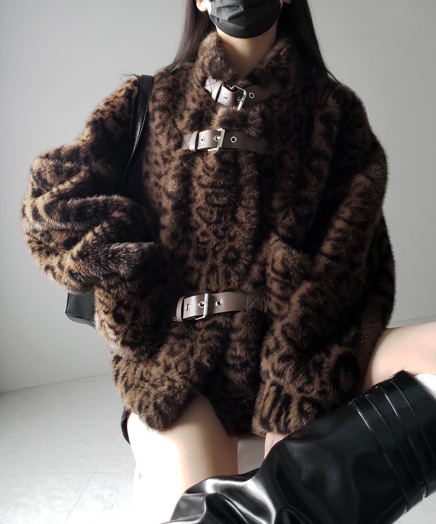B-3 レオパードボリュームファーコート / B-3 leopard volume fur coat