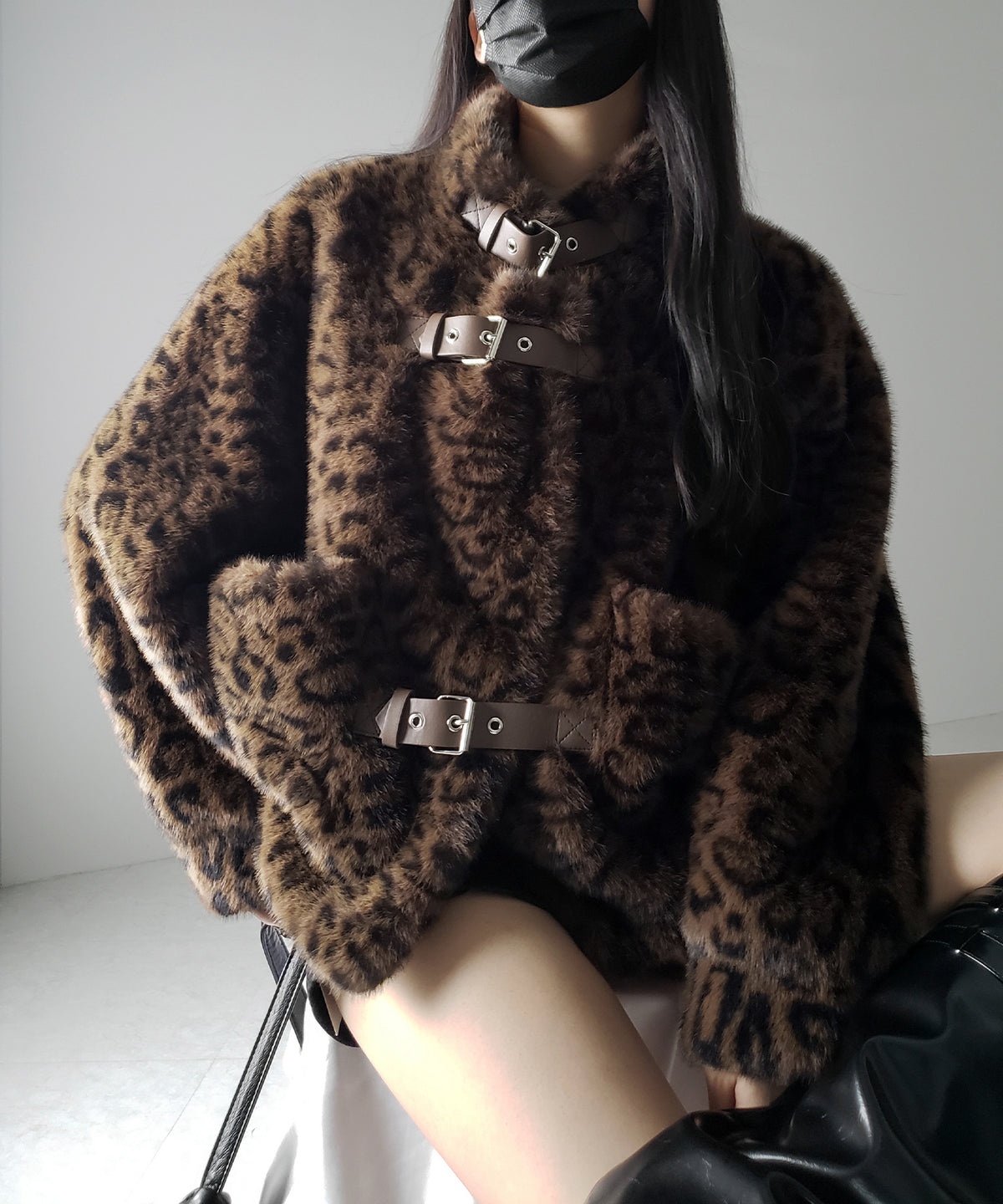 【 大人気につき新色追加!】B-3 レオパードボリュームファーコート / B-3 leopard volume fur coat