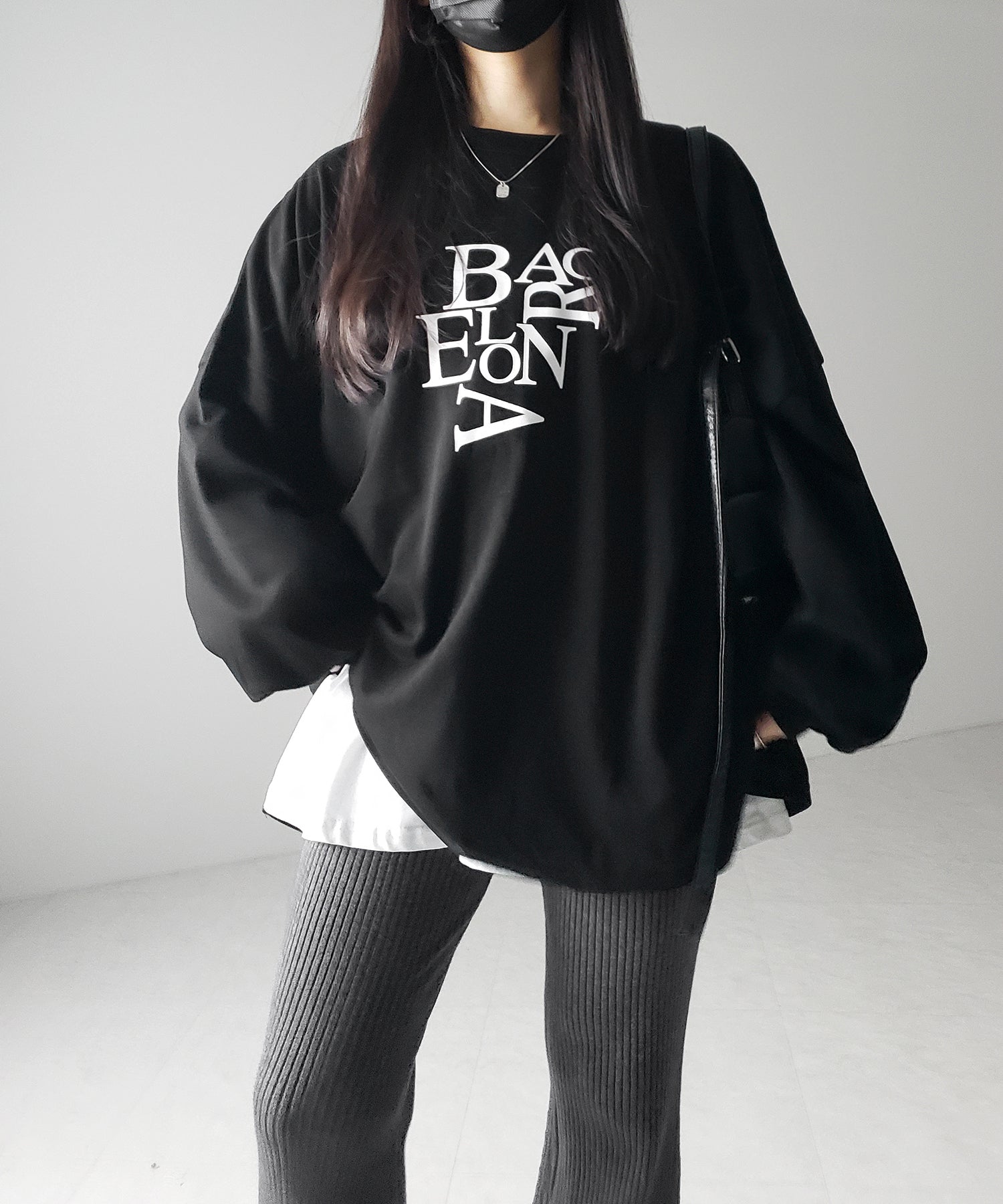 フリンジリブニットフレアパンツ / fringe lib knit flare pants