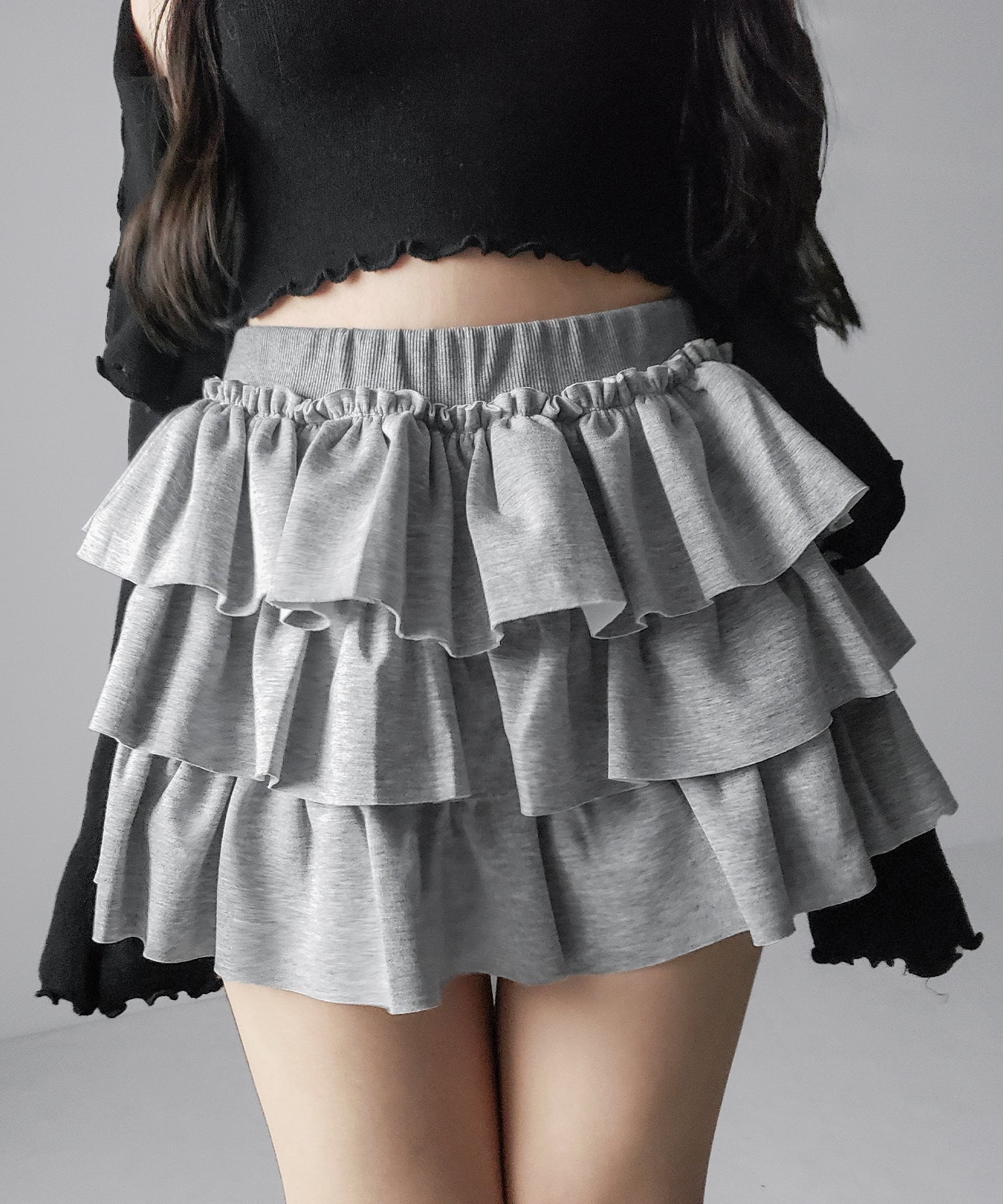 ティアードフリルカットソーミニスカート / tiered frill cut and sew mini skirt