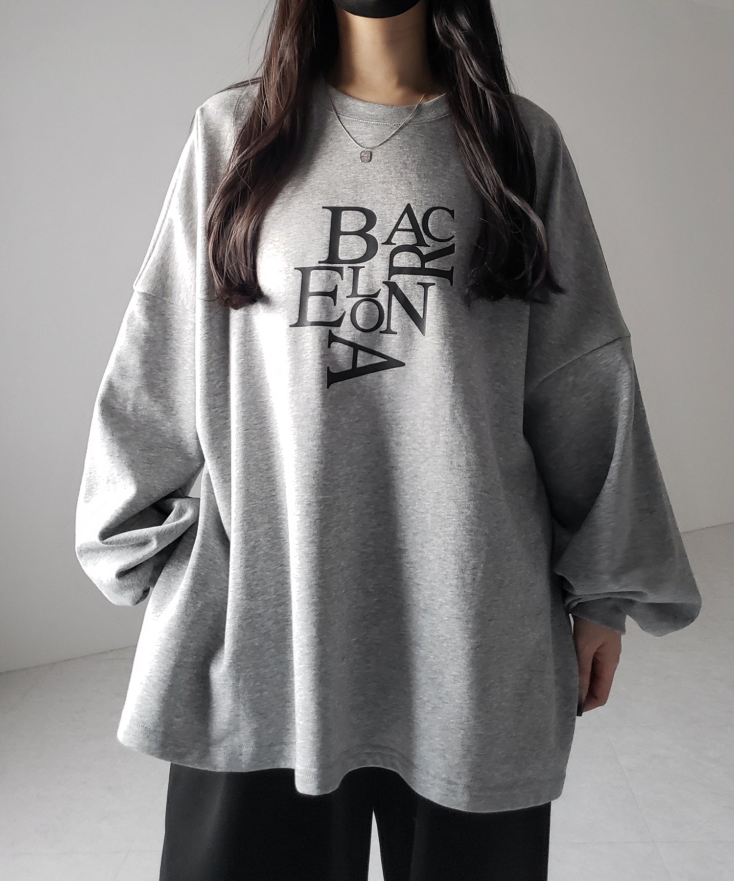 【 2 color 】BACロゴレタリングBIGスウェットロンT / BAC logo lettering big sweat long Tee