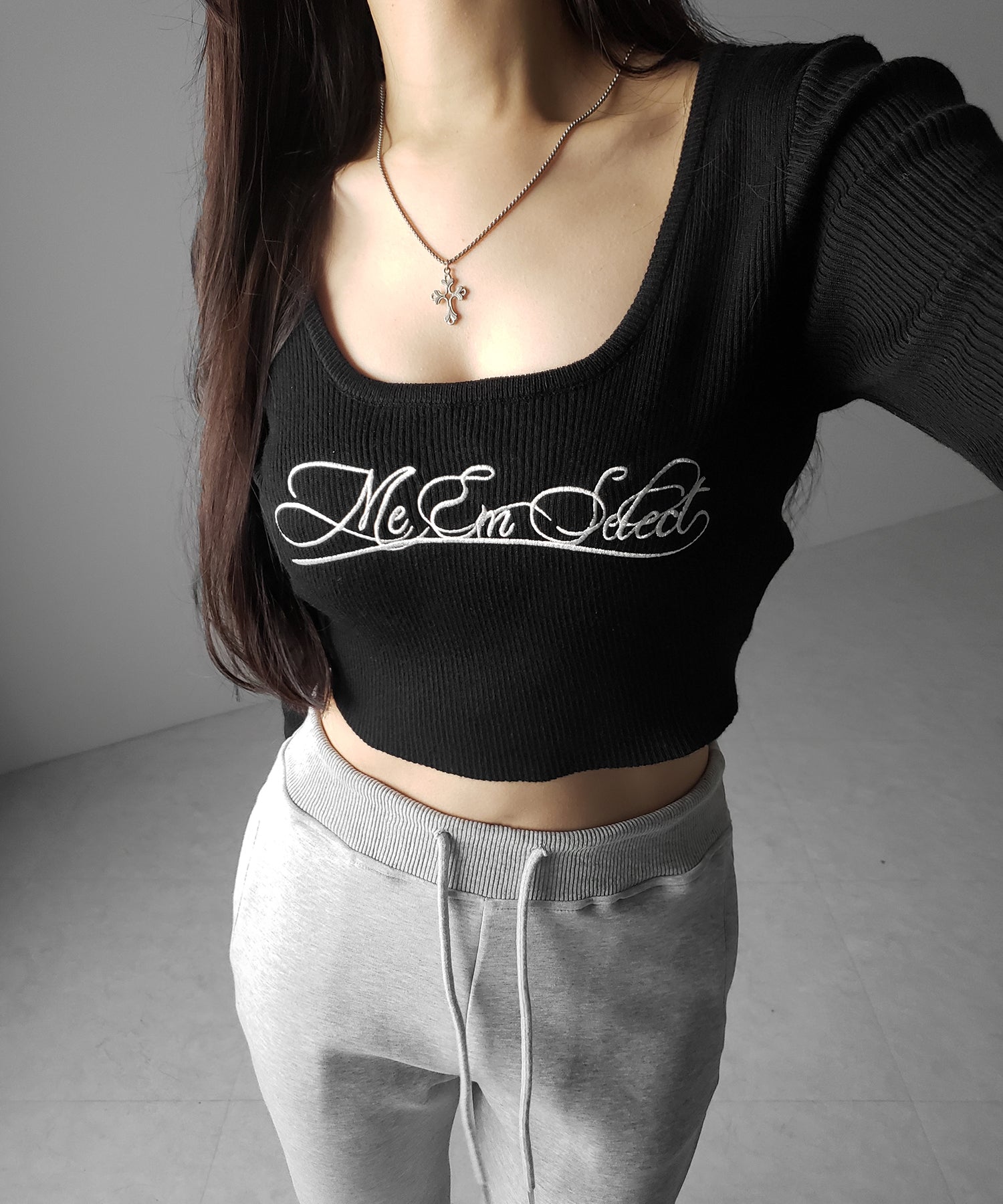 ハイウエストワンホンスウェットフレアパンツ / high waist wanghong sweat flare pants