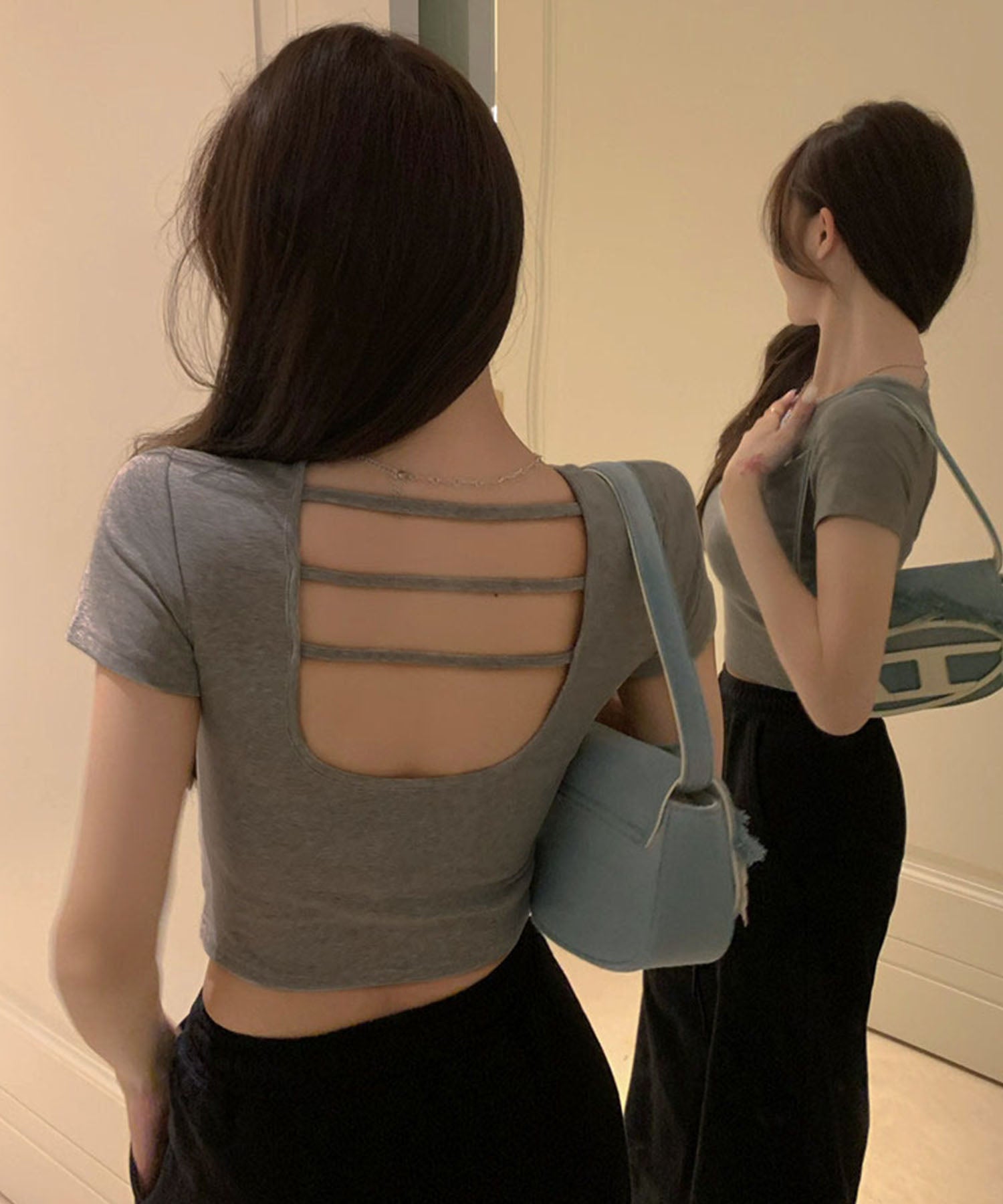 バックストラップショートちびTシャツ
