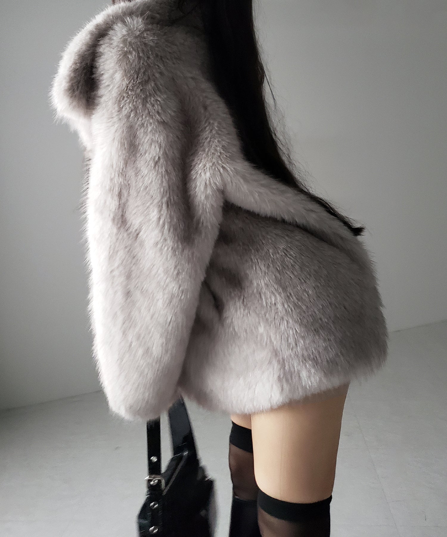 【 5color 】フェイクファーボリュームミドルコート / fake fur volume middle coat