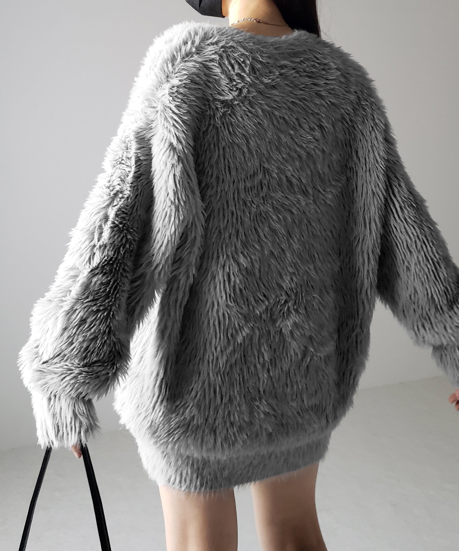 【 4color 】ビッグシルエットロングシャギールーズニット / big silhouette long shaggy loose knit