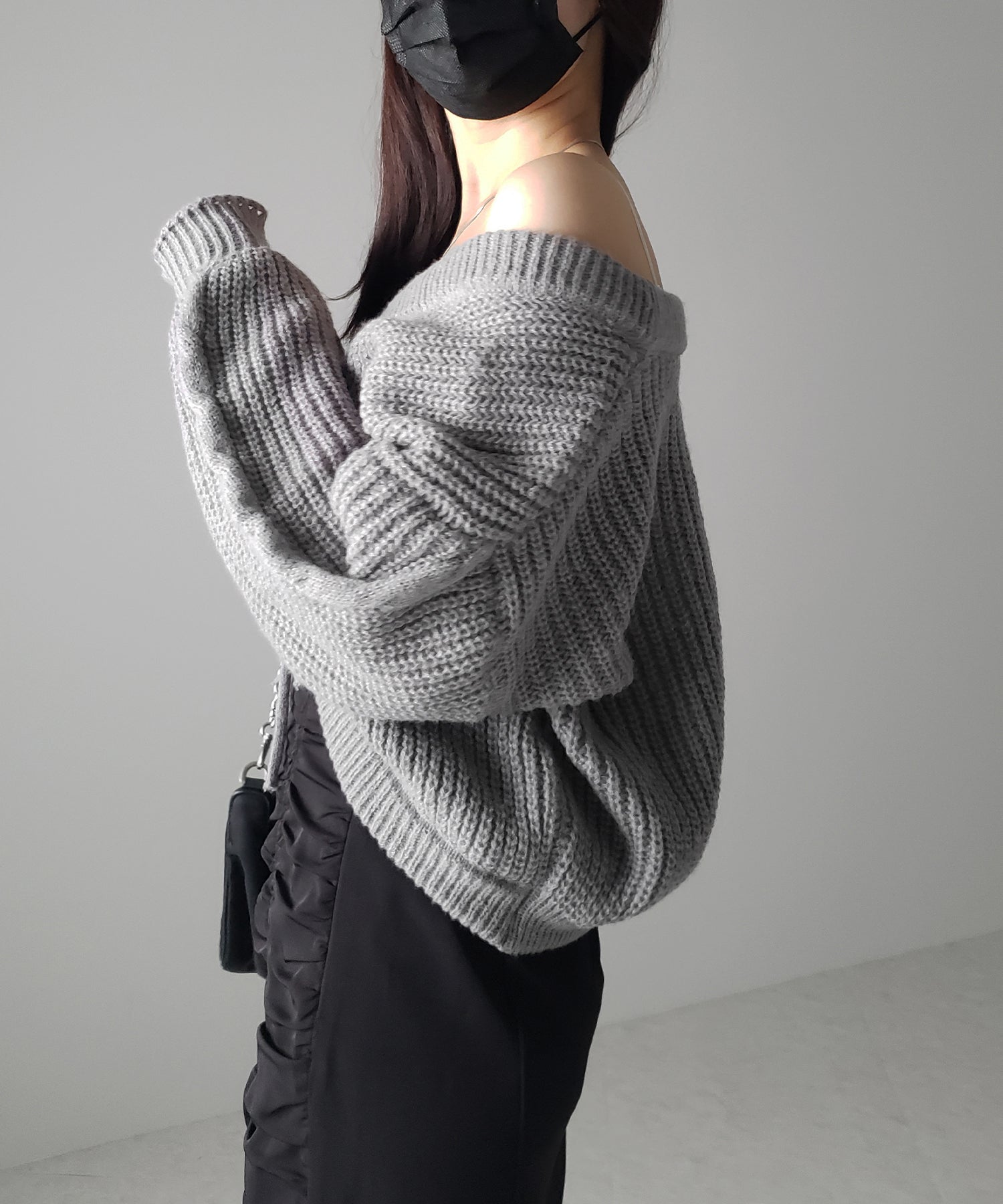 【 5color 】フロントダブルリボンショートボレロカーディガン