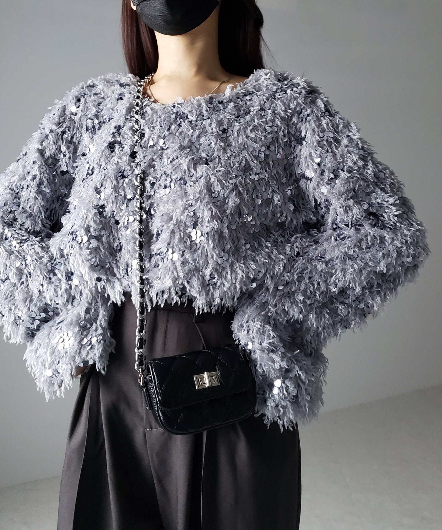 【 4color 】フェザースパングルオーバートップス/feather spangle over tops