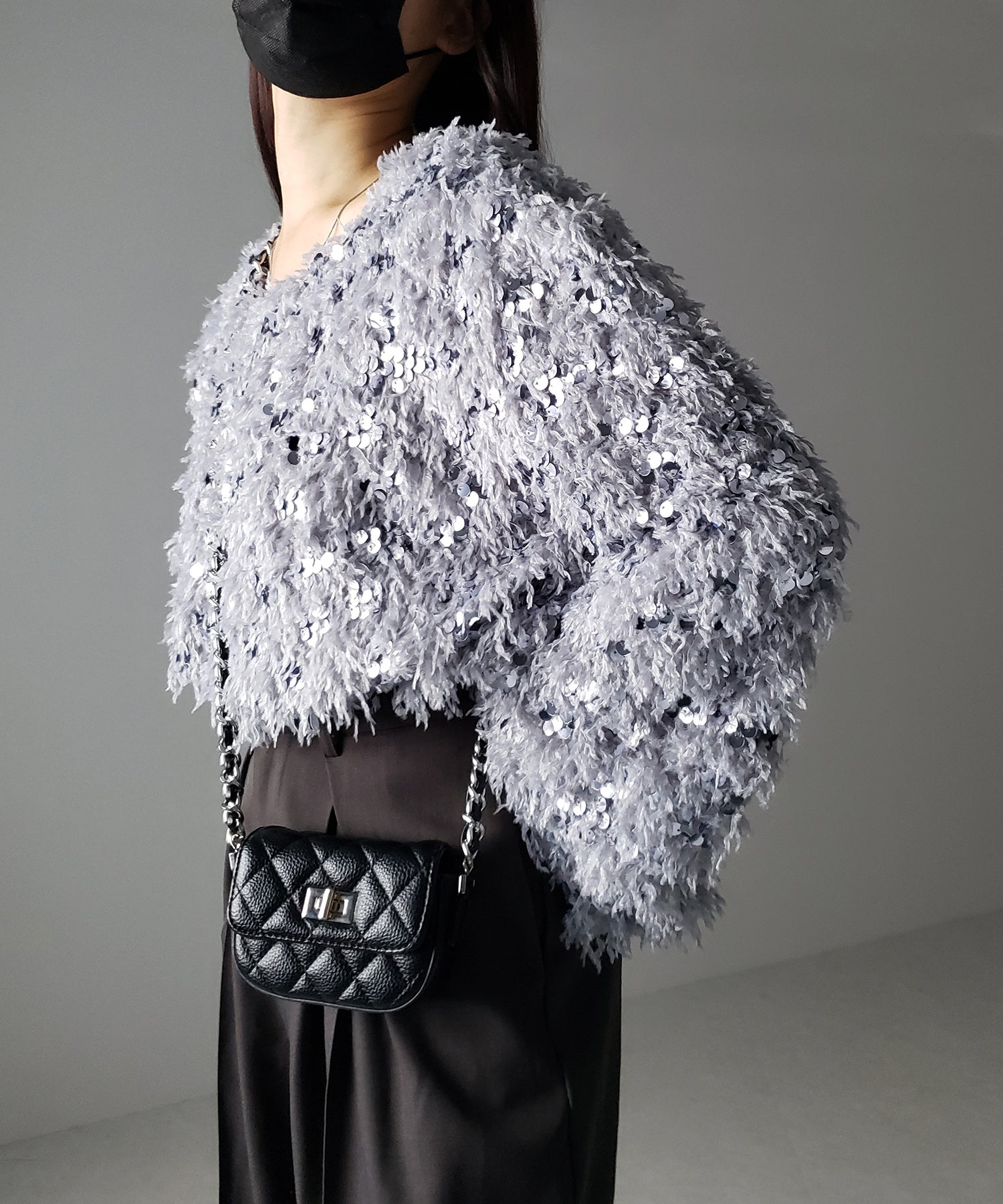 【 4color 】フェザースパングルオーバートップス/feather spangle over tops