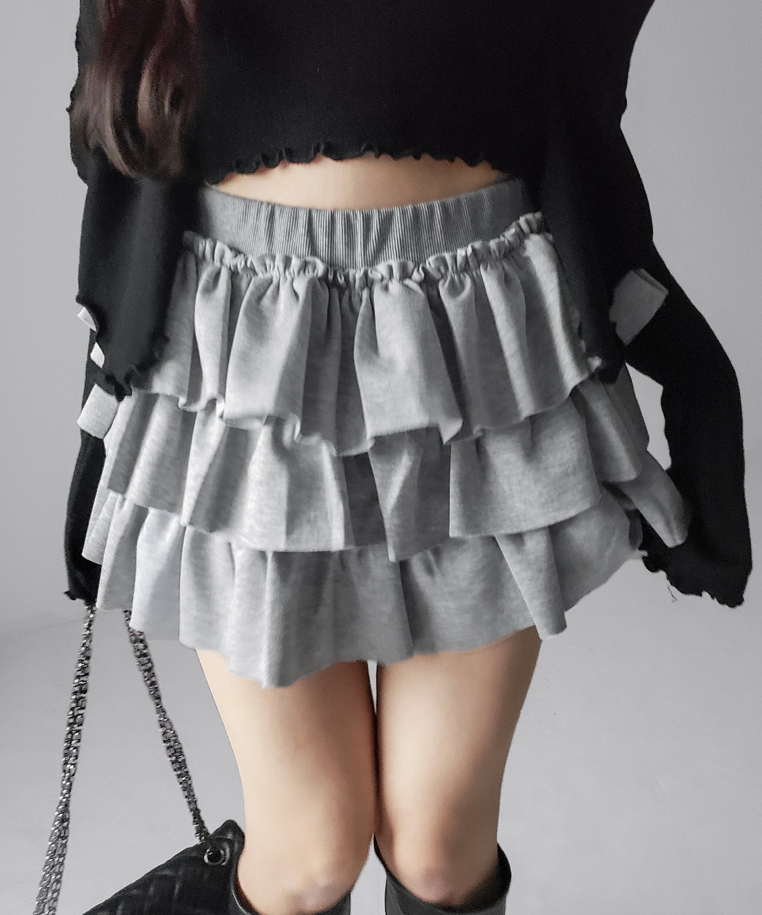 ティアードフリルカットソーミニスカート / tiered frill cut and sew mini skirt