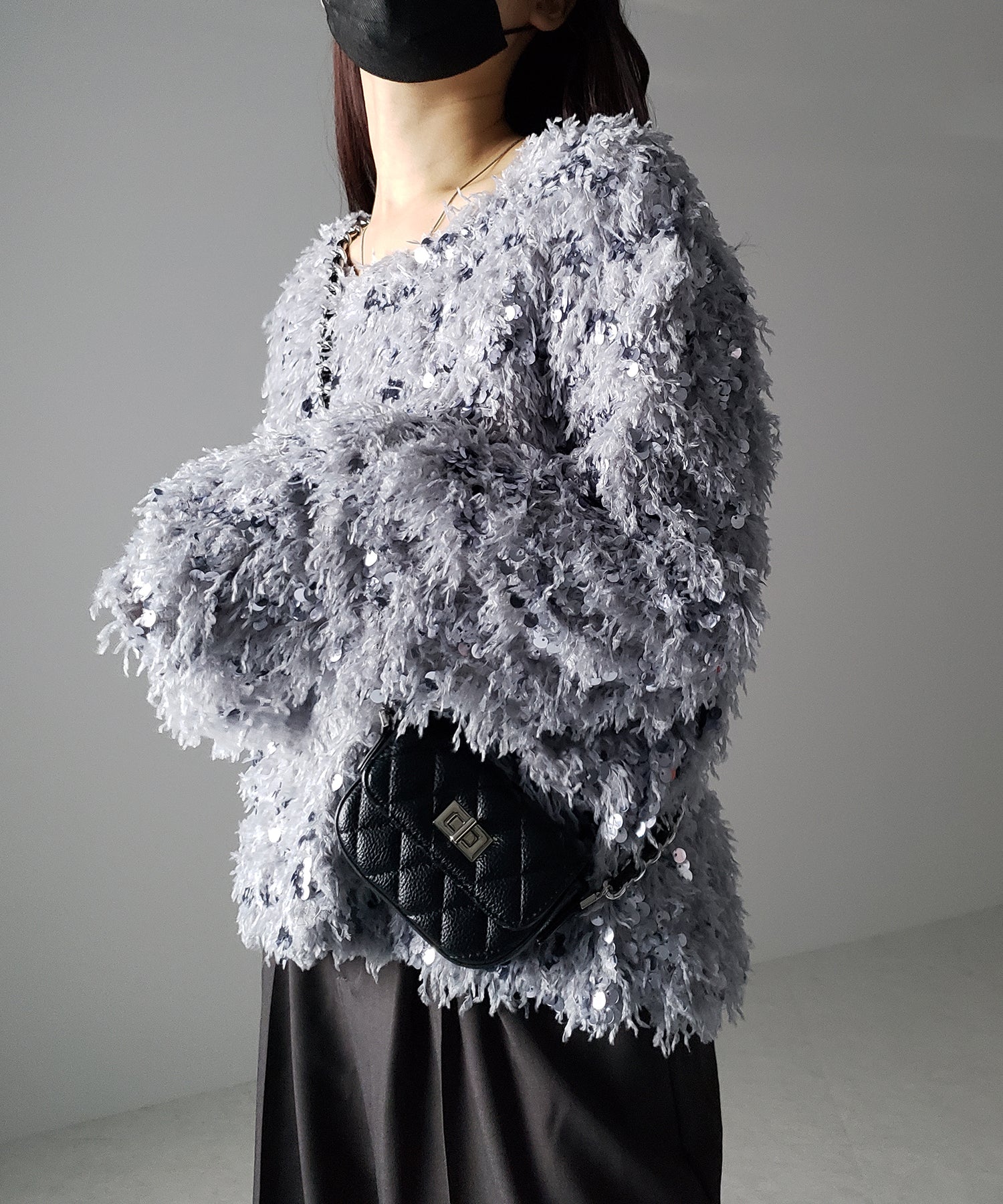 【 4color 】フェザースパングルオーバートップス/feather spangle over tops