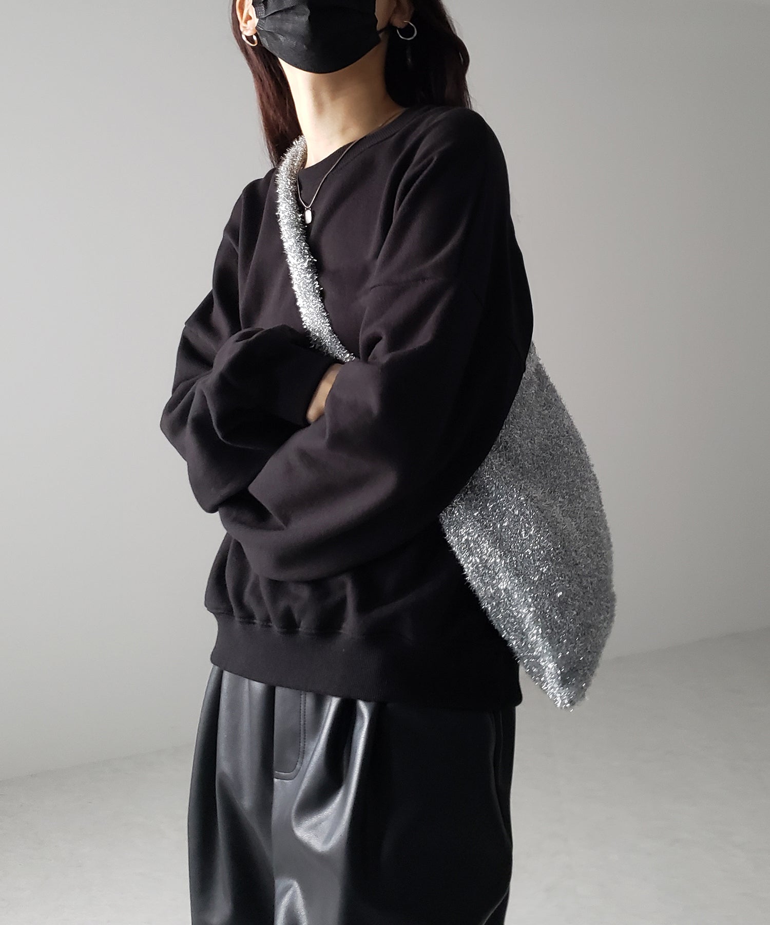 【 4color 】ラメシャギーニットトートバッグ