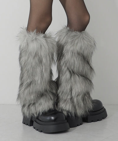 フェイクファーレッグウォーマー / fake fur leg warmer