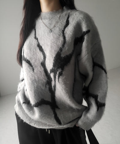 CRACK モヘアライクオーバーニット / CRACK mohair-like over knit