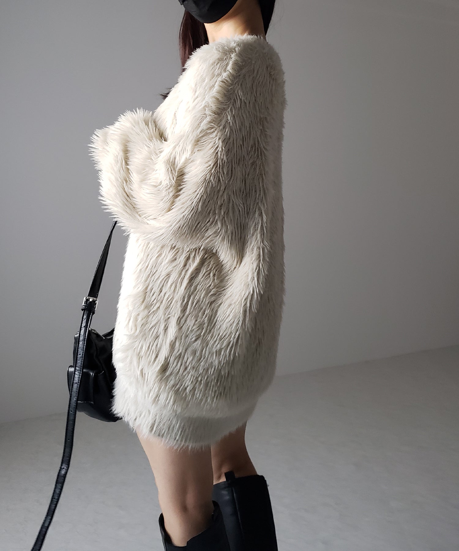 【 4color 】ビッグシルエットロングシャギールーズニット / big silhouette long shaggy loose knit