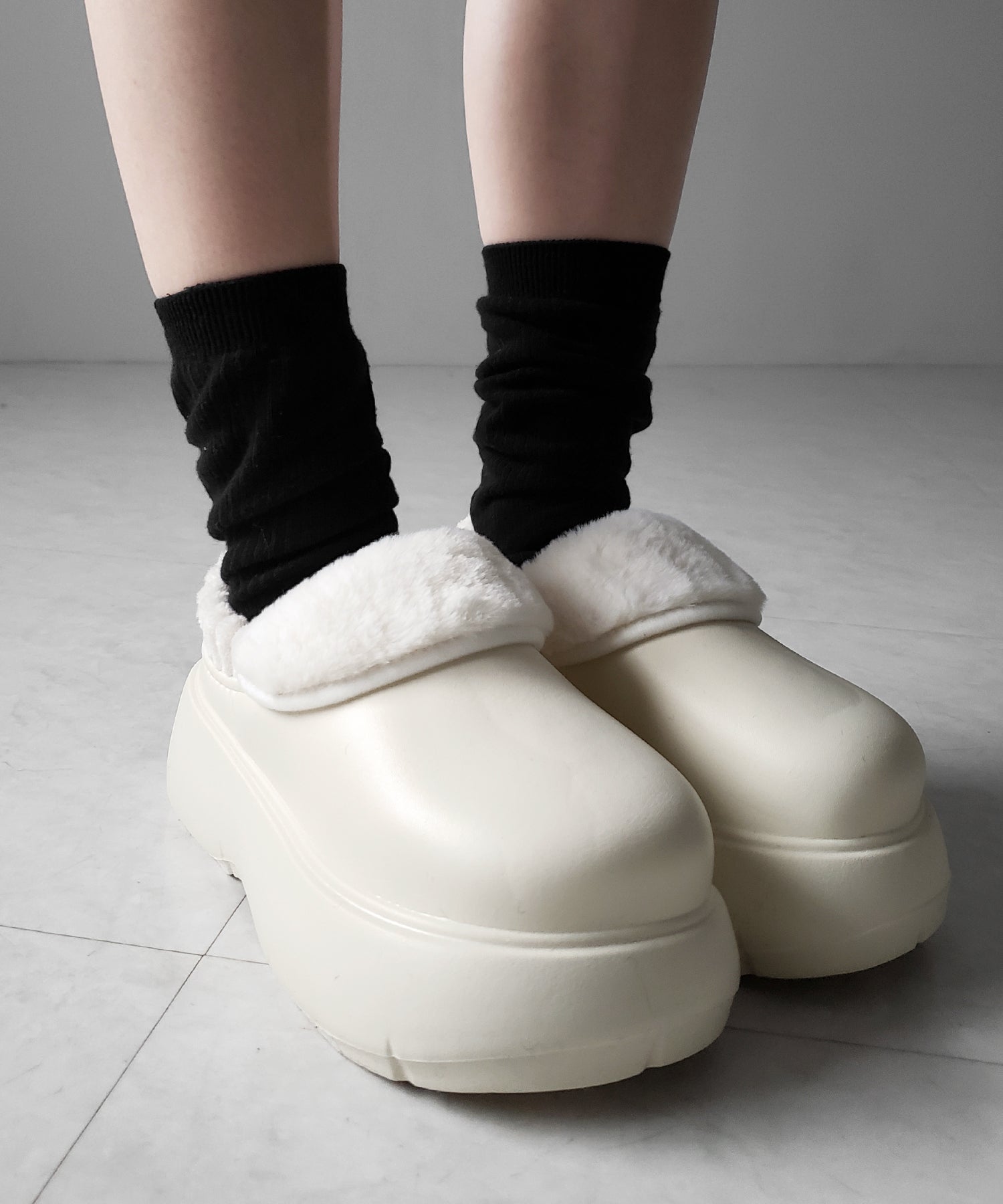 厚底EVAボアサボスリッポン / platform EVA boa sabo slipons