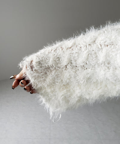 マシュマロダメージショートニット / marshmallow damage short knit