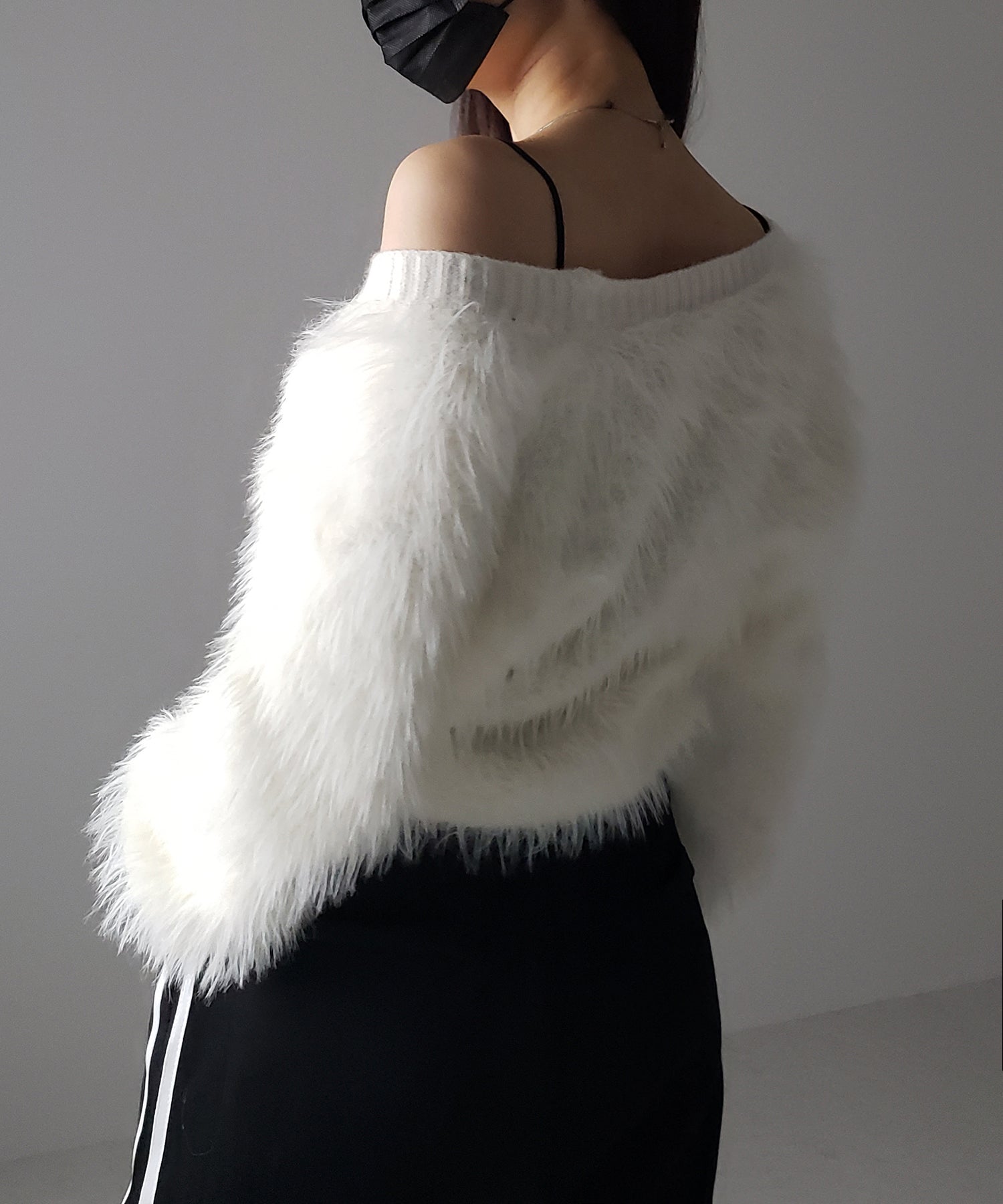 ファームードシャギーニットカーディガン