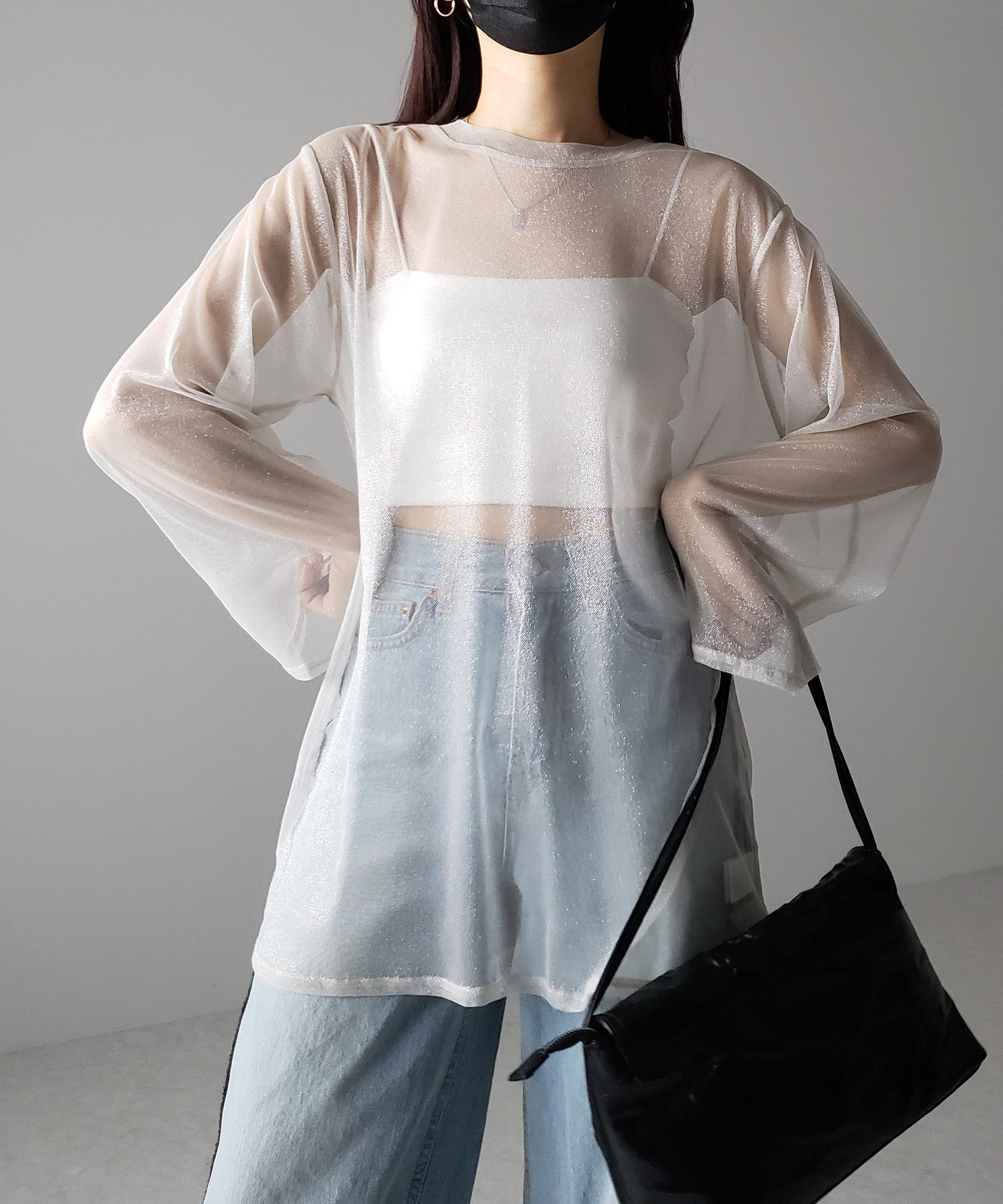 【 3color 】ラメチュールシアービッグプルオーバー