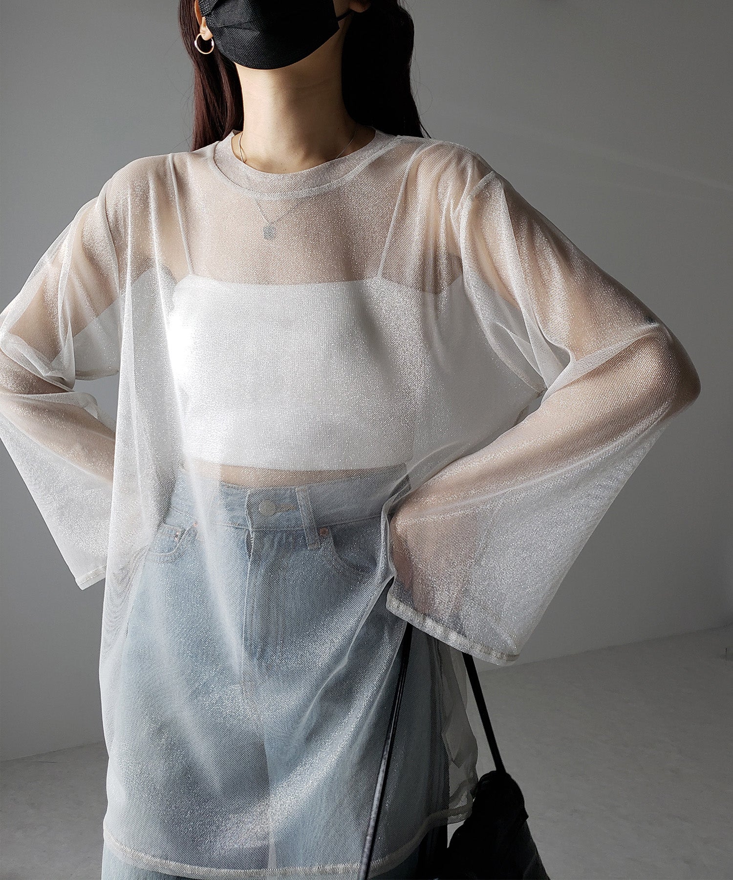 【 3color 】ラメチュールシアービッグプルオーバー