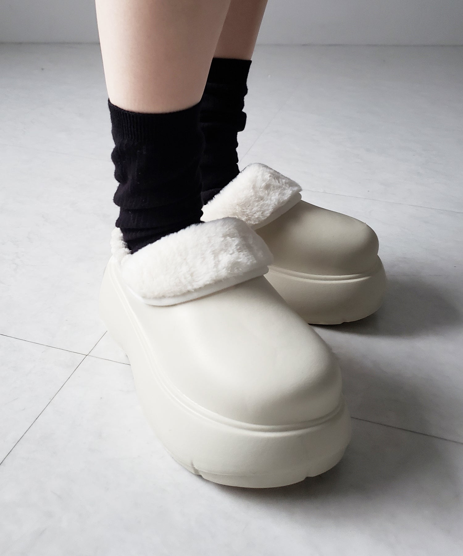 厚底EVAボアサボスリッポン / platform EVA boa sabo slipons