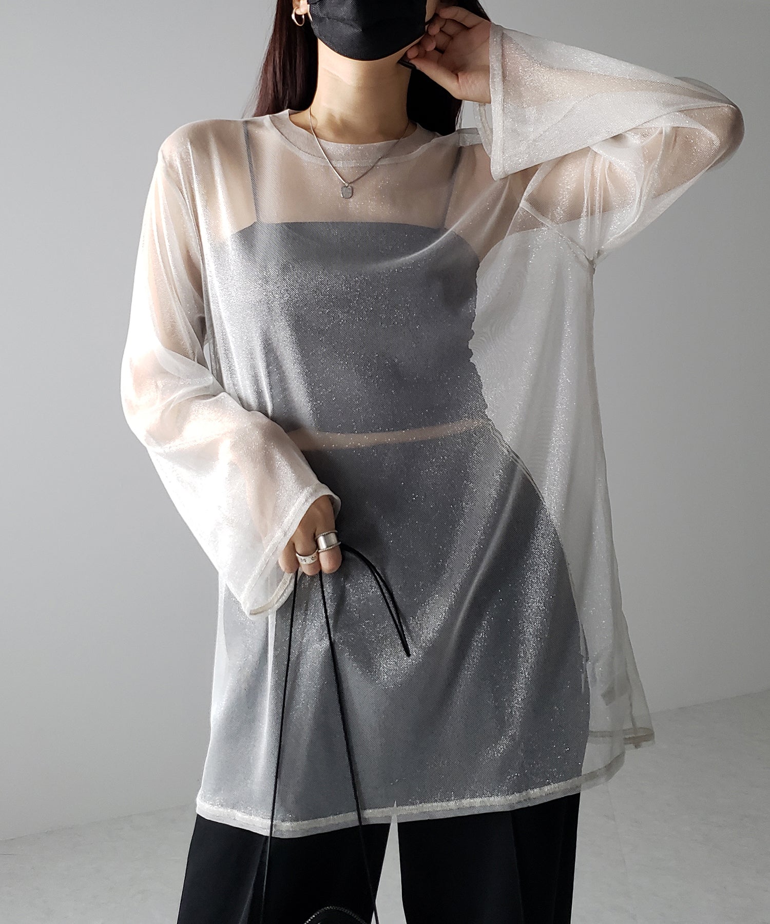【 3color 】ラメチュールシアービッグプルオーバー