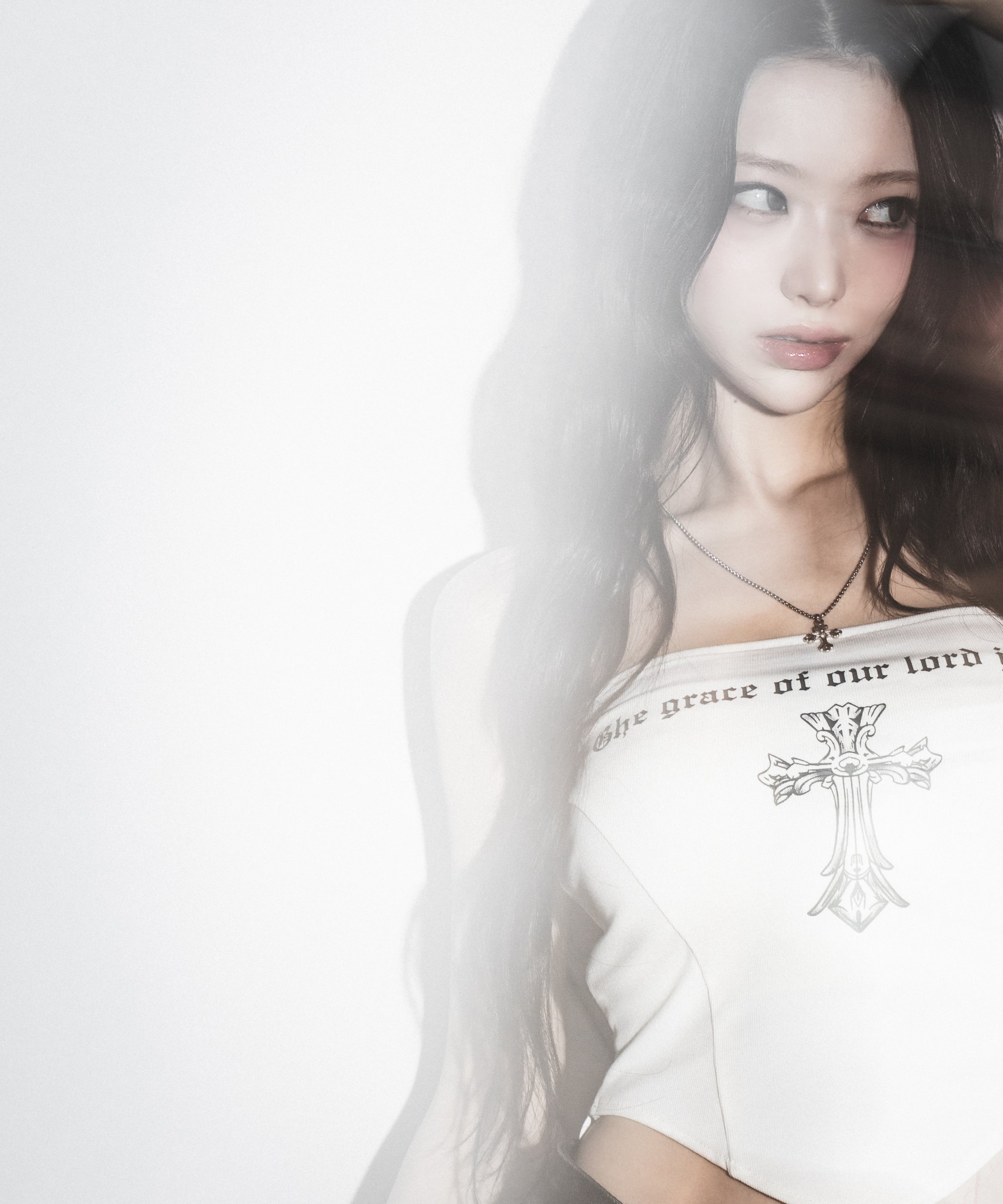 クロスグランジロゴベアトップス / cross grunge logo bare tops