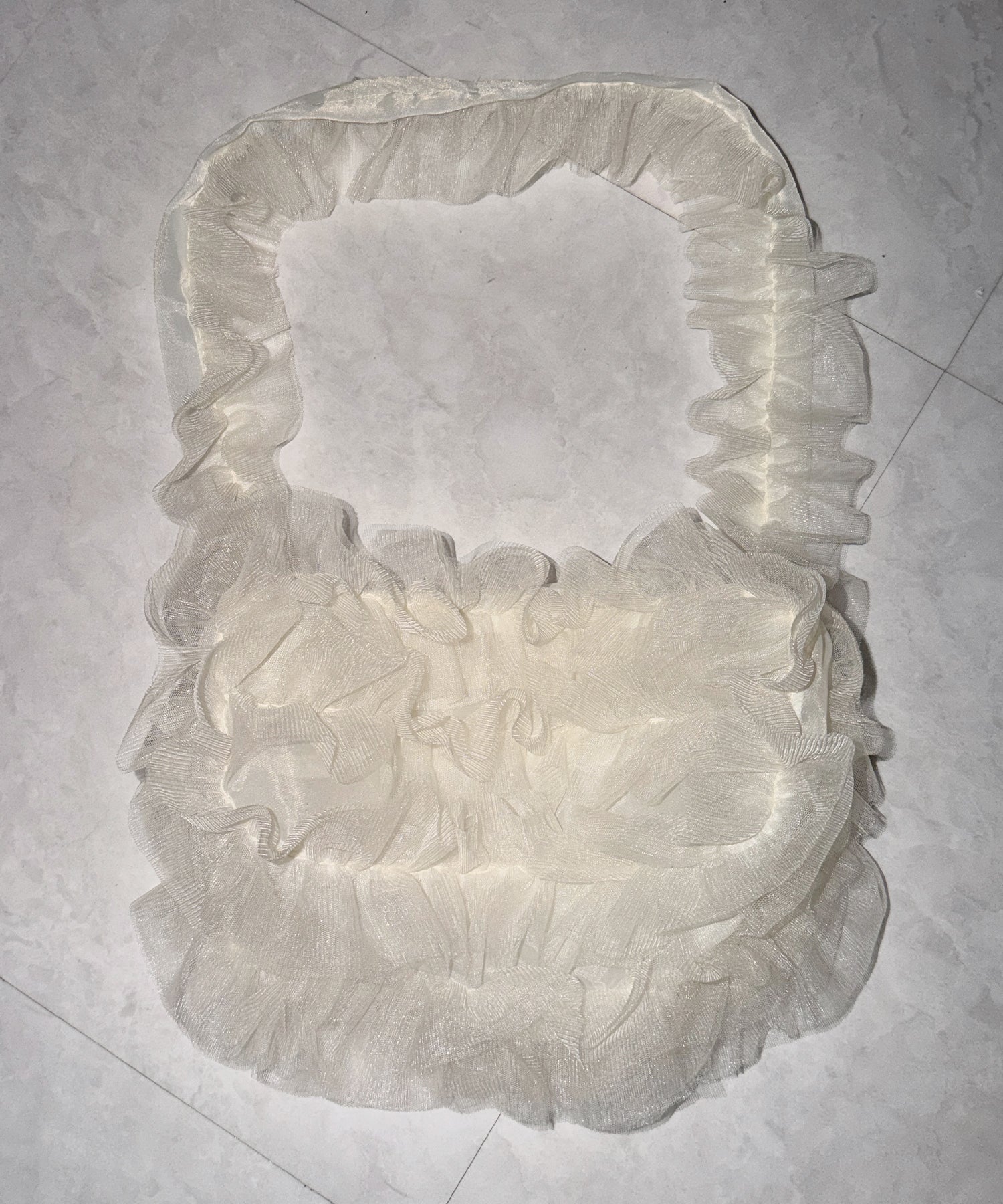 チュールフリルショルダーボディバッグ/ tulle frill shoulder body bag
