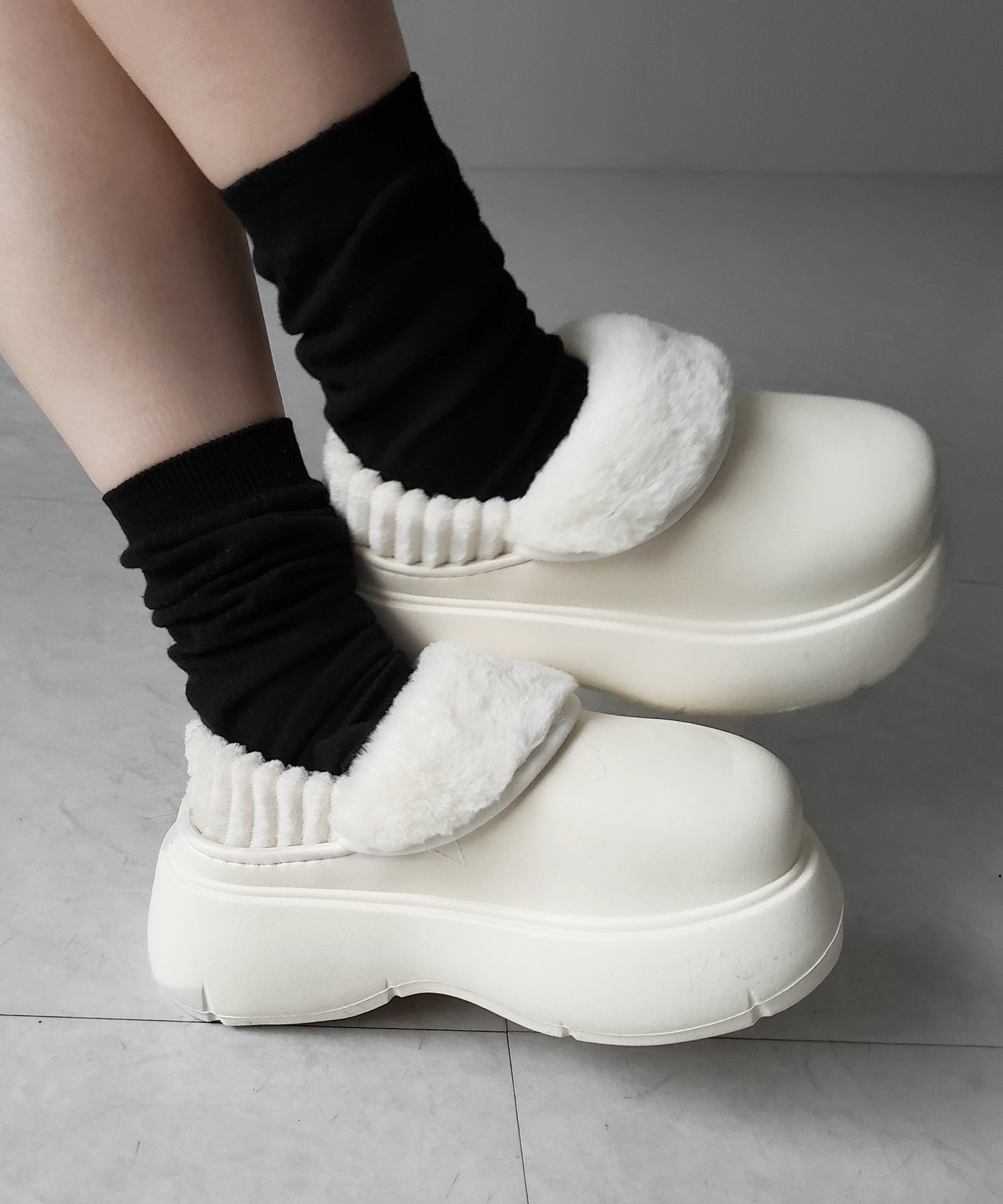 厚底EVAボアサボスリッポン / platform EVA boa sabo slipons