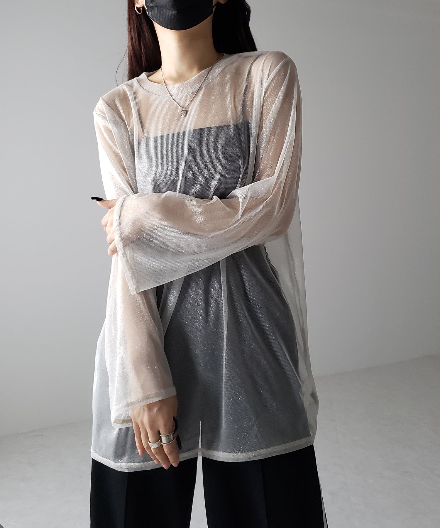 【 3color 】ラメチュールシアービッグプルオーバー