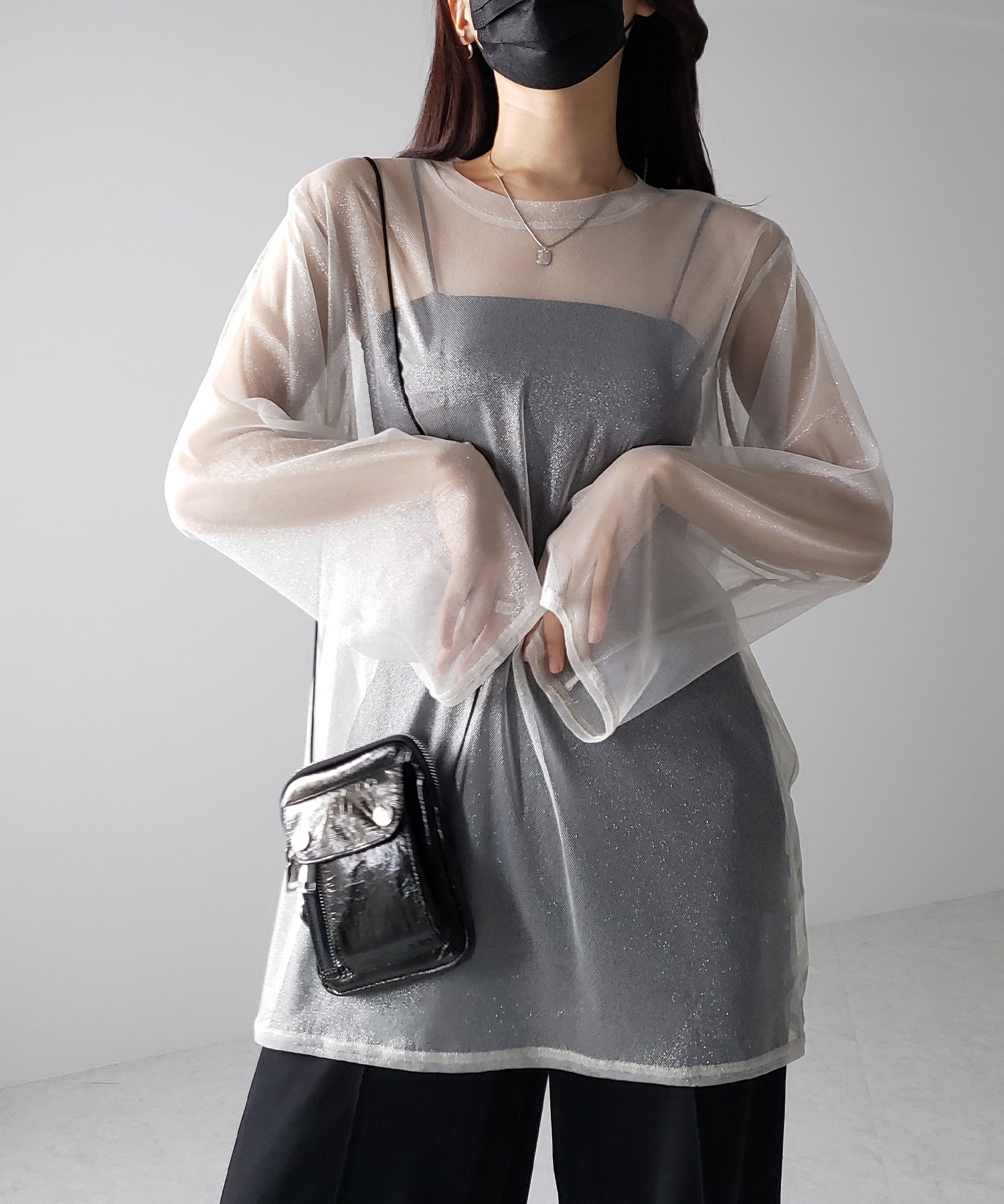 【 3color 】ラメチュールシアービッグプルオーバー