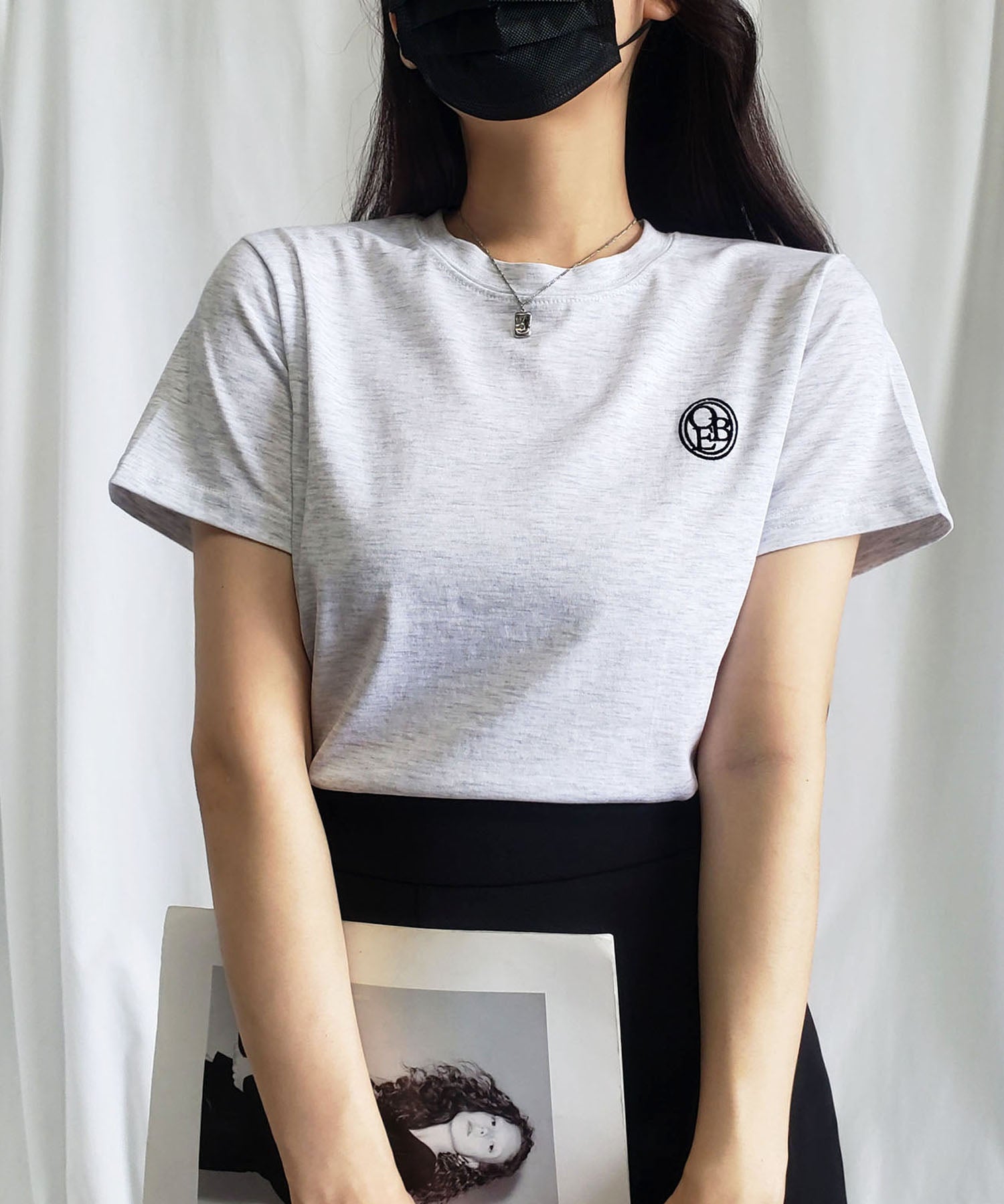 OBE刺繍 ミニロゴTシャツ【 韓国製 】