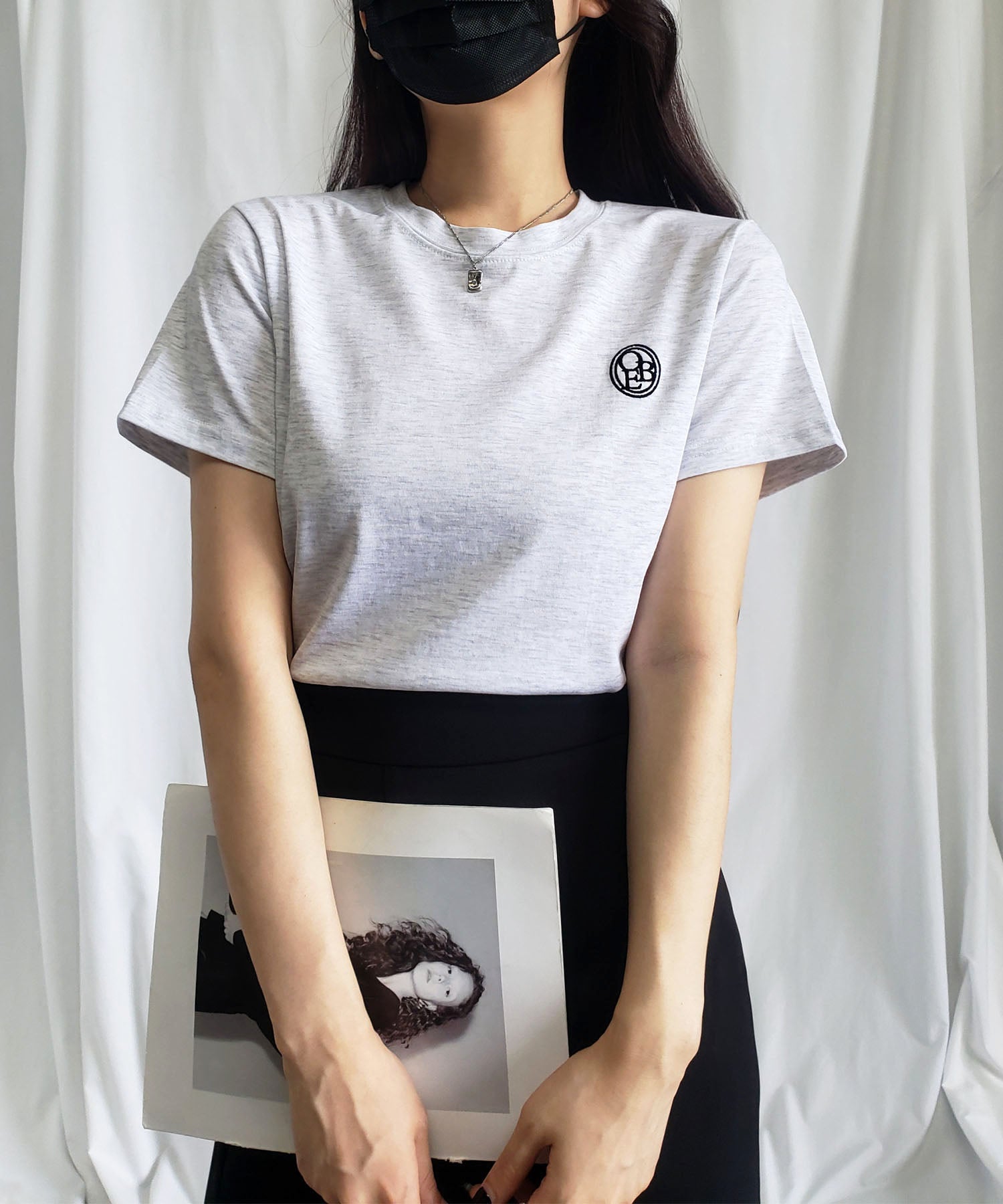 OBE刺繍 ミニロゴTシャツ【 韓国製 】