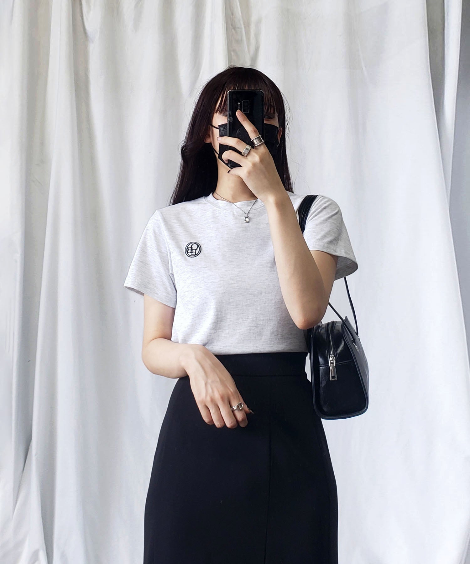 OBE刺繍 ミニロゴTシャツ【 韓国製 】