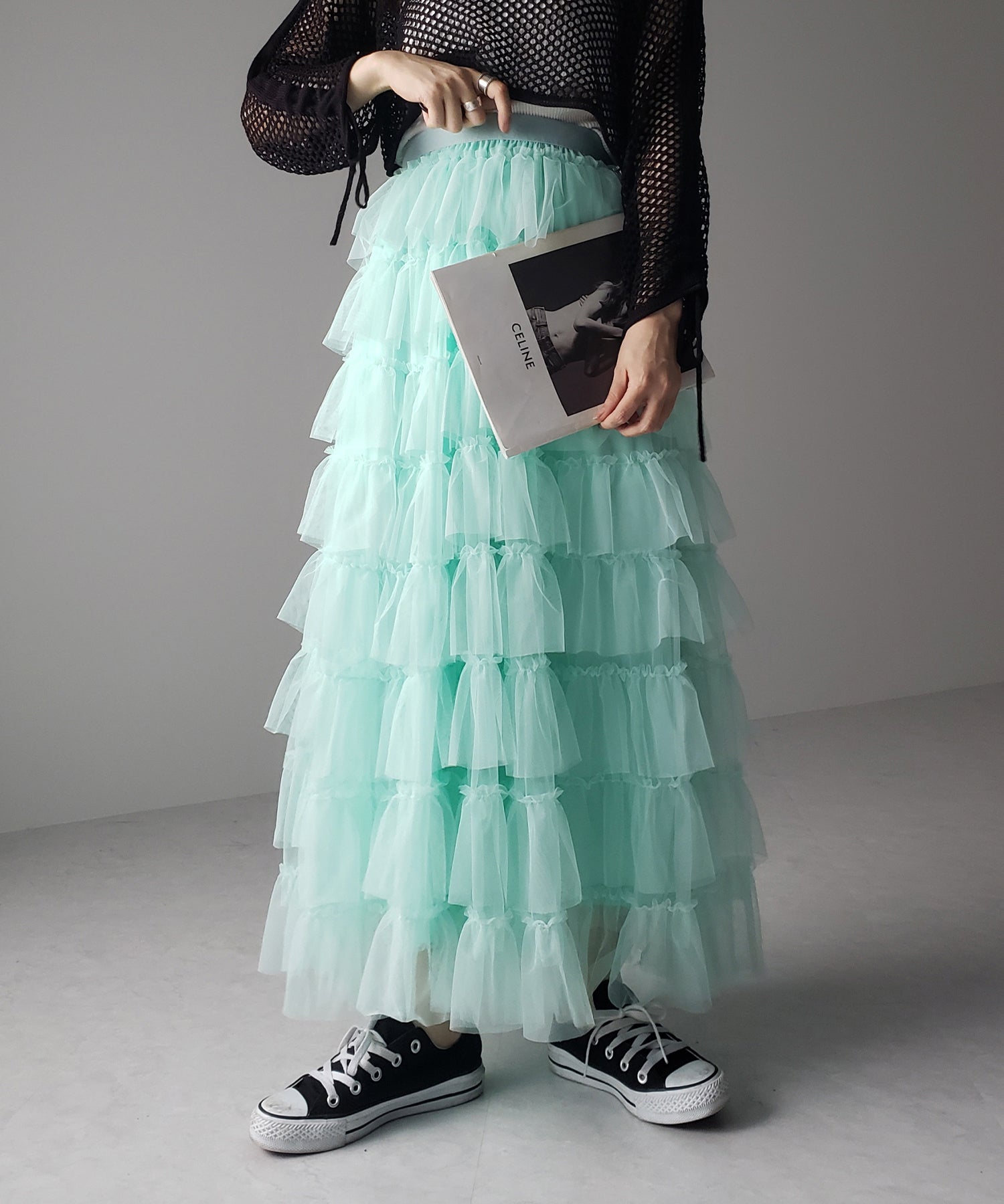 チュールフリルボリュームスカート《 NEWカラー3色追加! 》 Sサイズ仲間入り